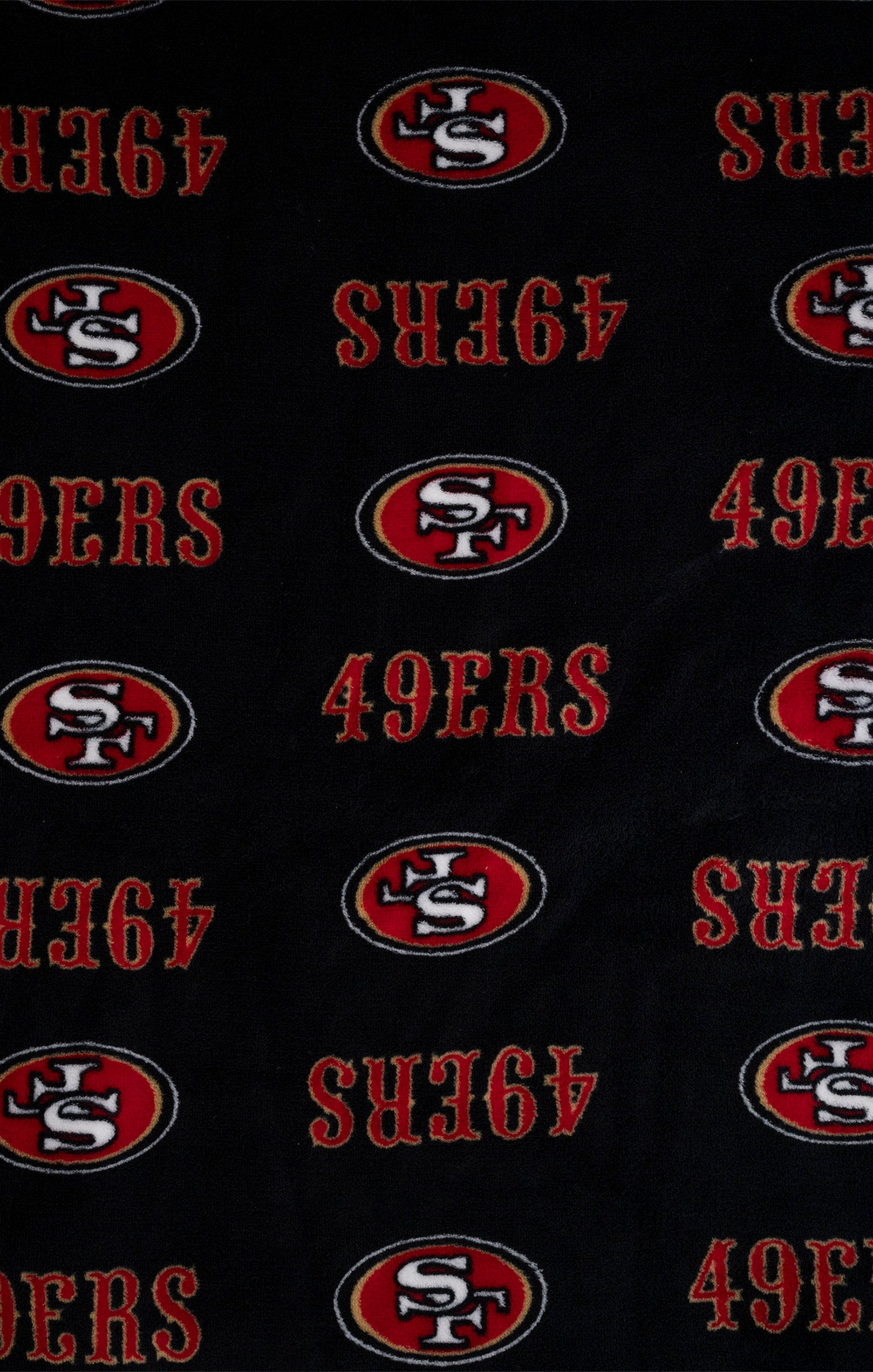 NFL San Francisco 49ers Coral Fleece Softie Travel Throw Blanket with Team Logos