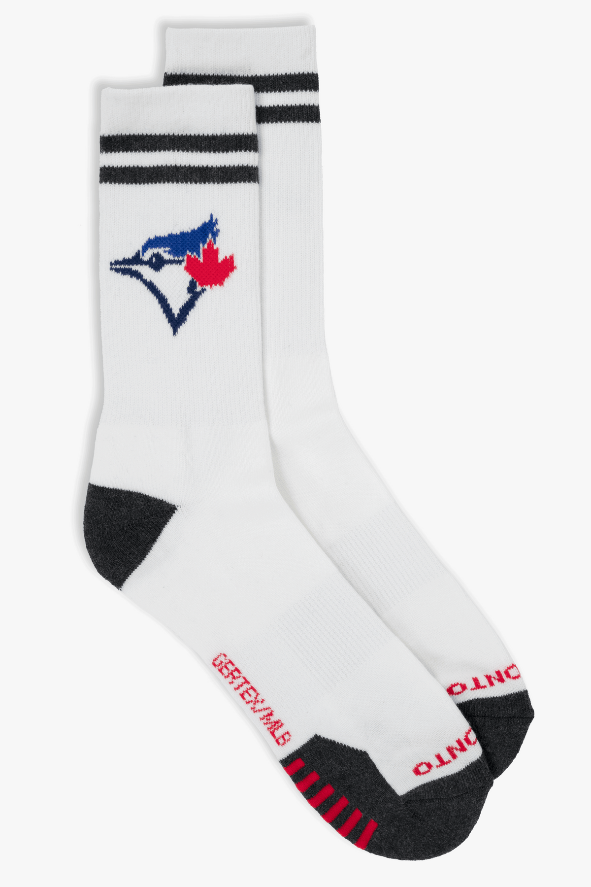 Toronto Blue Jays Adult Men's Crew Socks 3-Pack, Athletic MLB Socks with Knit-In Logos, 6-12