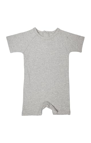 100% Organic French Terry Cotton Baby 2-Pack Short-Sleeve Romper