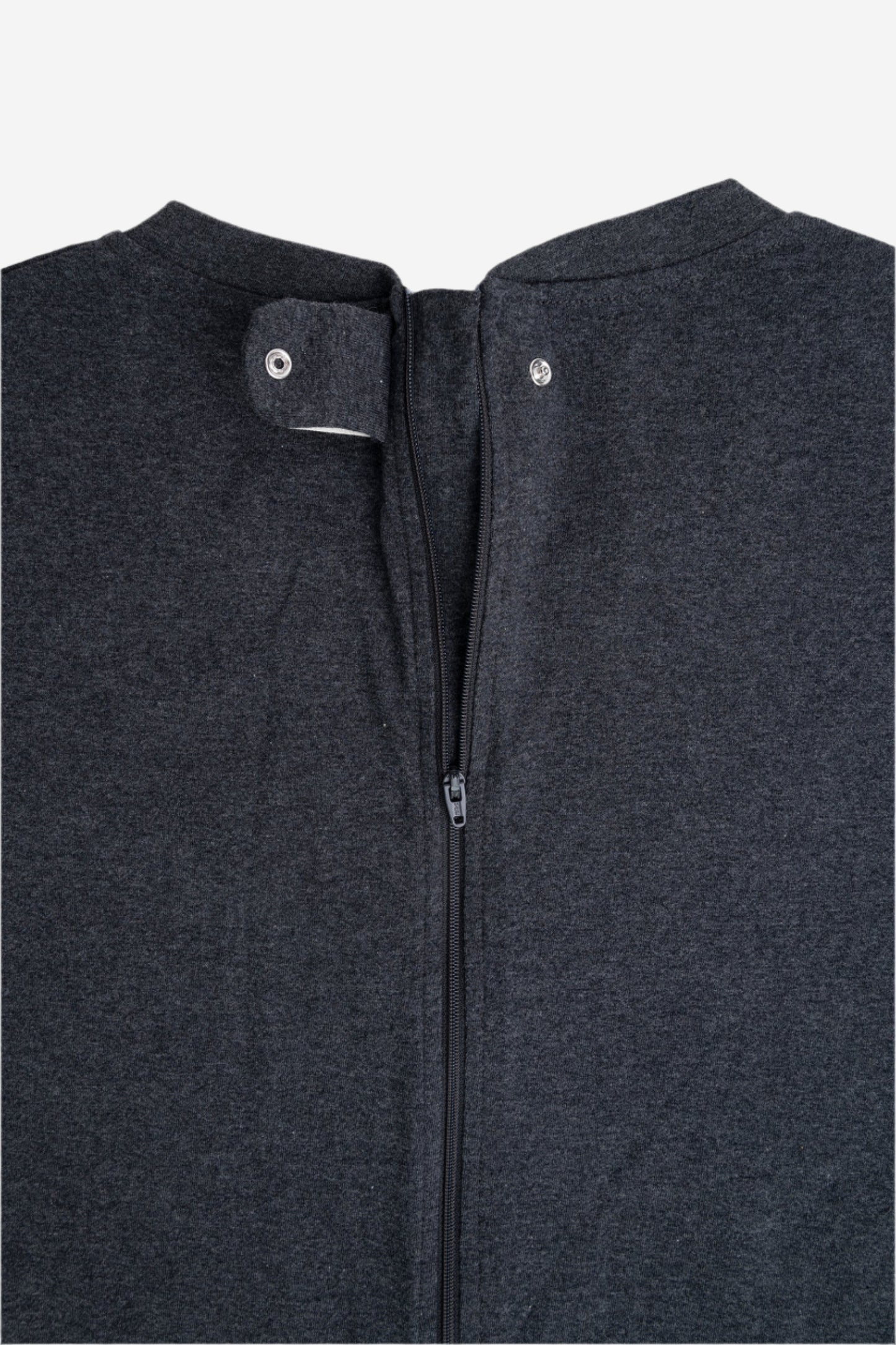 Adult Charcoal Grey Adaptive Organic Cotton Lightweight, Anti-Strip Back-Zip Sleeper