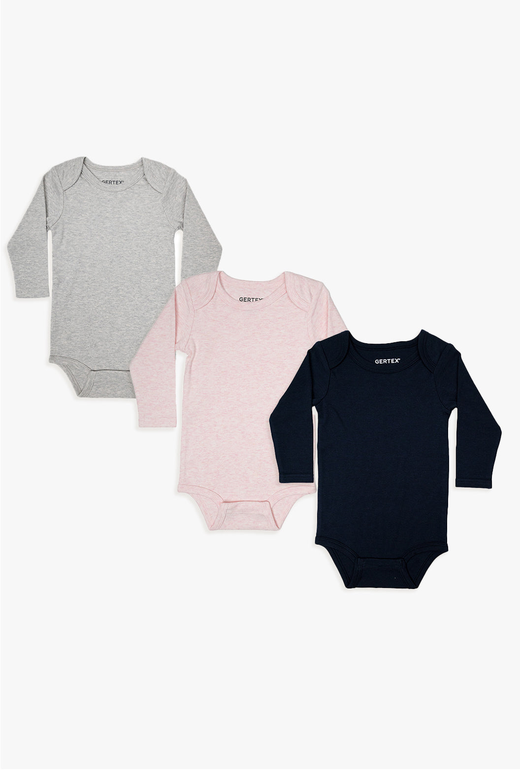 Snugabye Organic French Terry Cotton Long Sleeve Bodysuit Bundle
