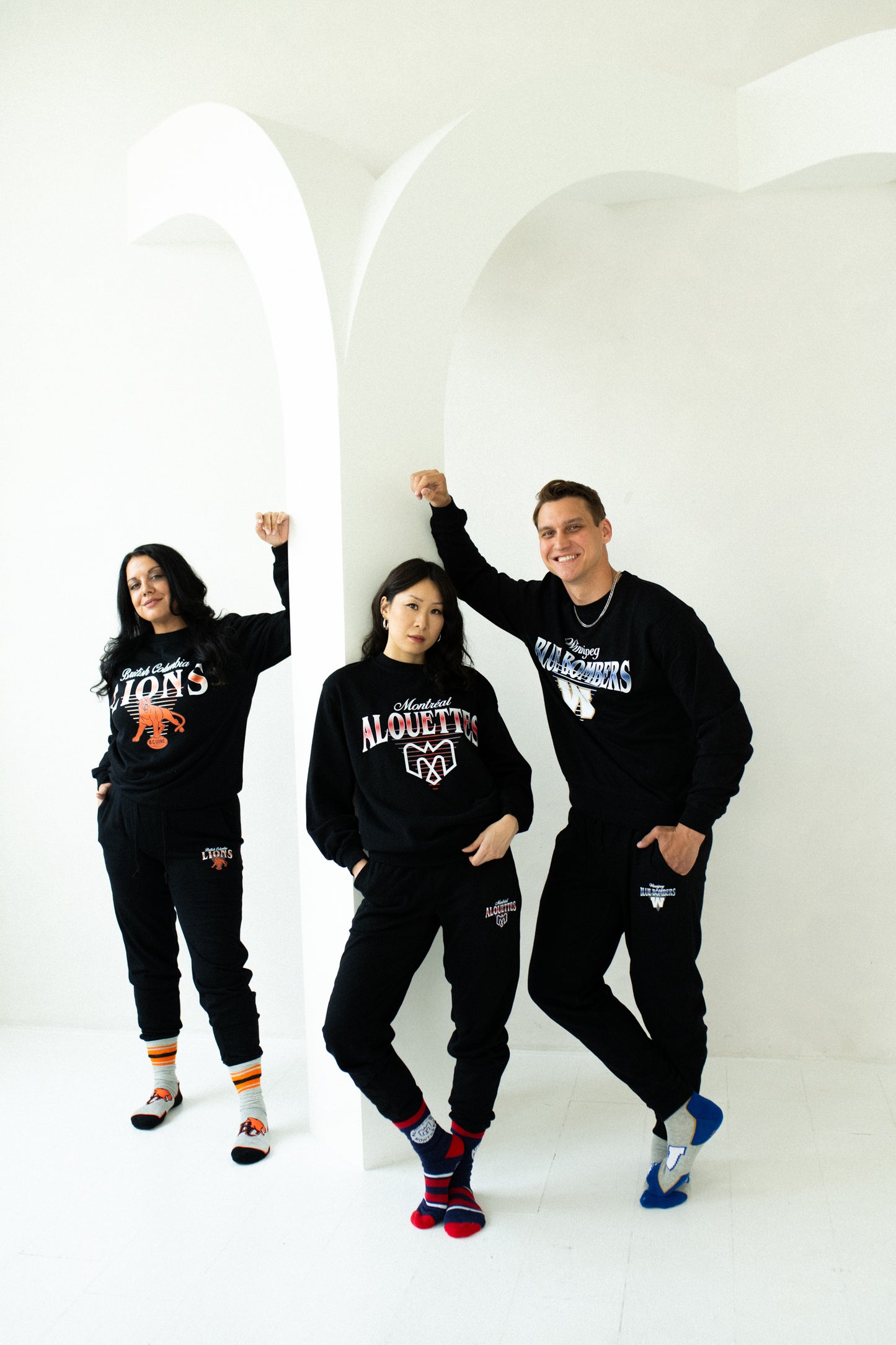 CFL Winnipeg Blue Bombers Black Unisex Adult Matching French Terry Cotton Lounge Set