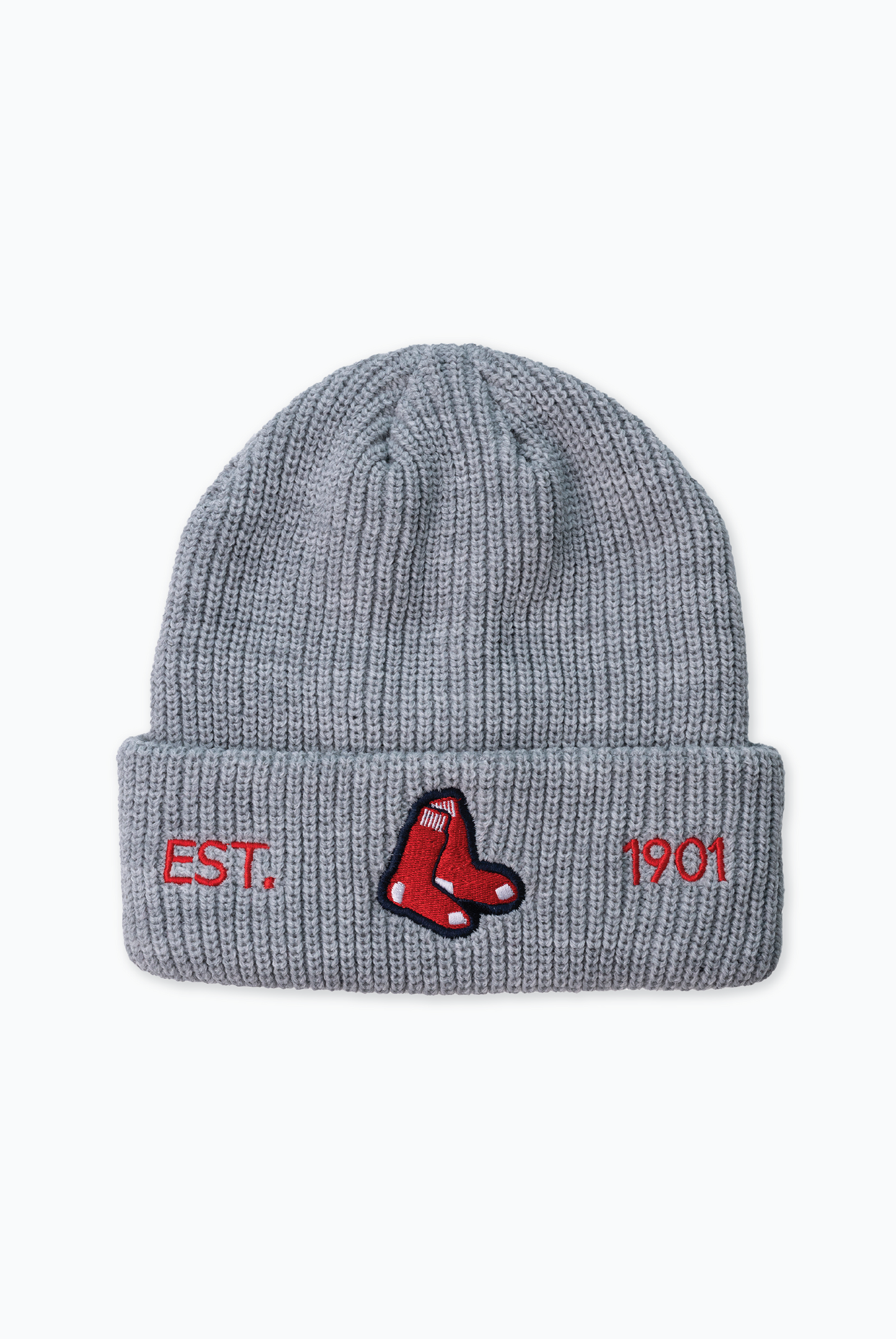 Adult MLB Boston Red Sox Ribbed Cuff Beanie with Embroidered Logo