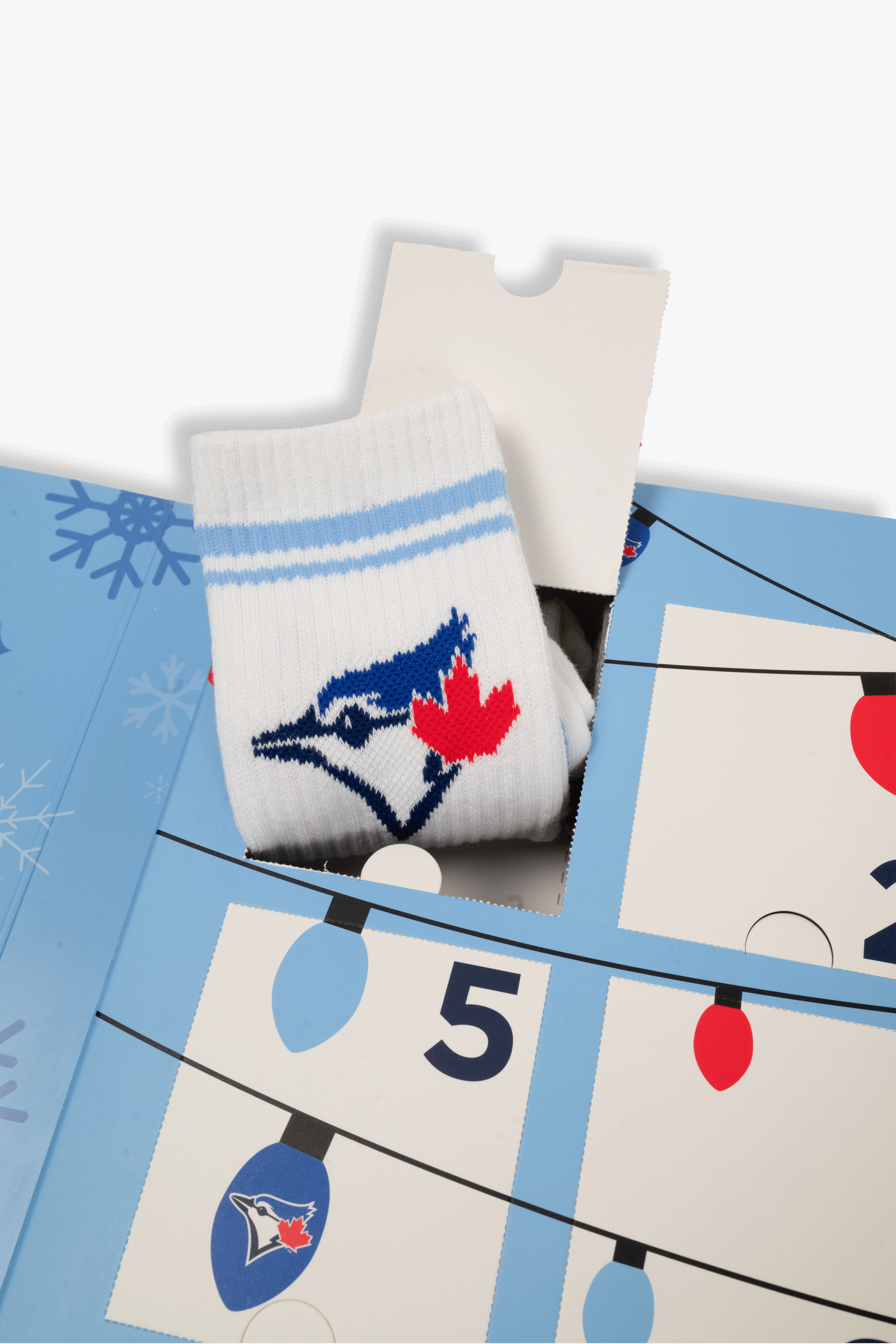 Ladies Toronto Blue Jays 12 Days of Socks Advent Calendar, MLB Holiday Gift Set
