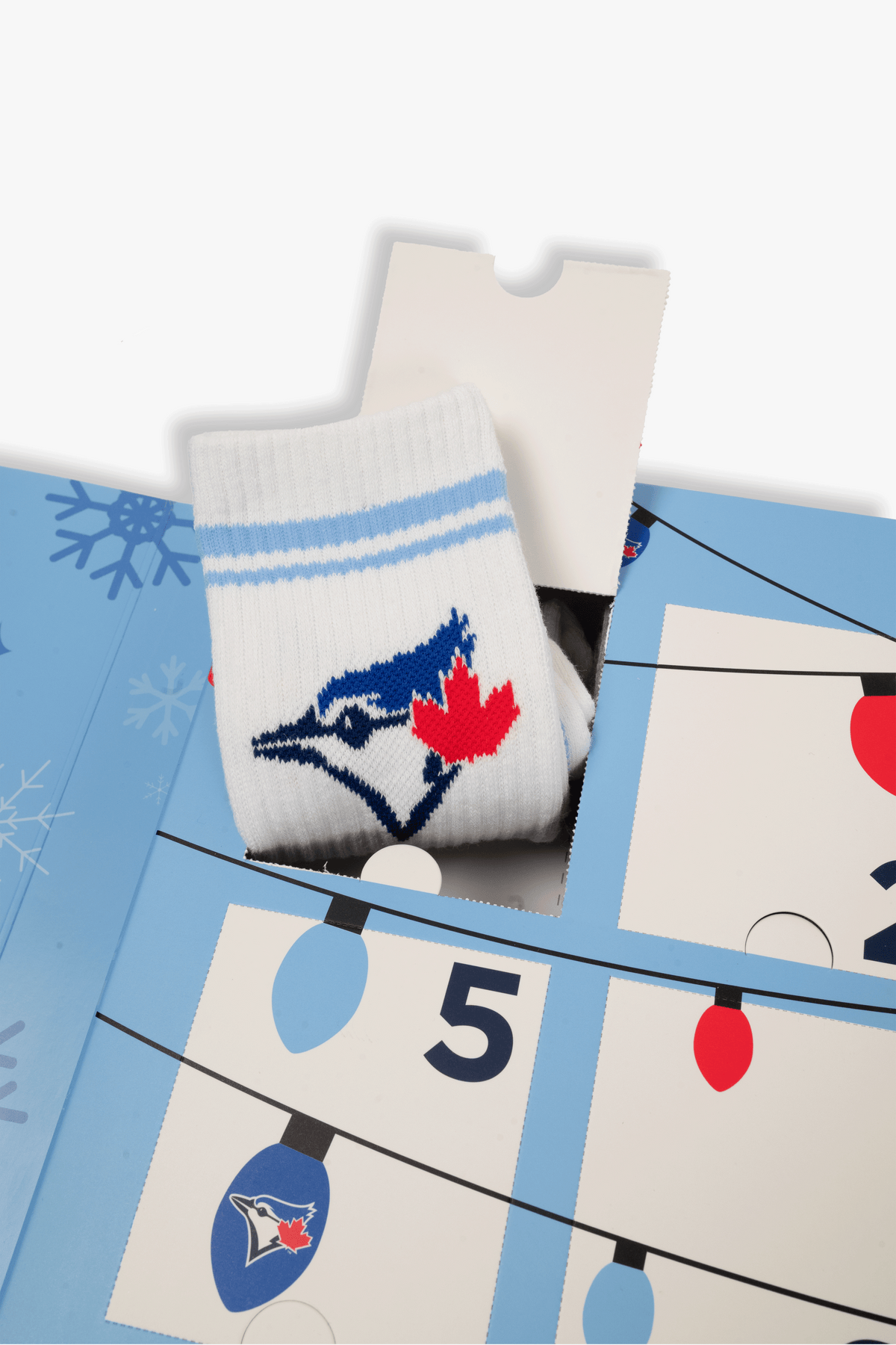 Ladies Toronto Blue Jays 12 Days of Socks Advent Calendar, MLB Holiday Gift Set