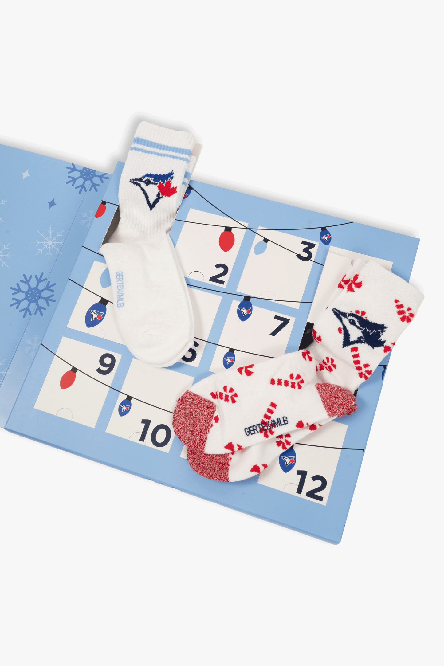 Ladies Toronto Blue Jays 12 Days of Socks Advent Calendar, MLB Holiday Gift Set