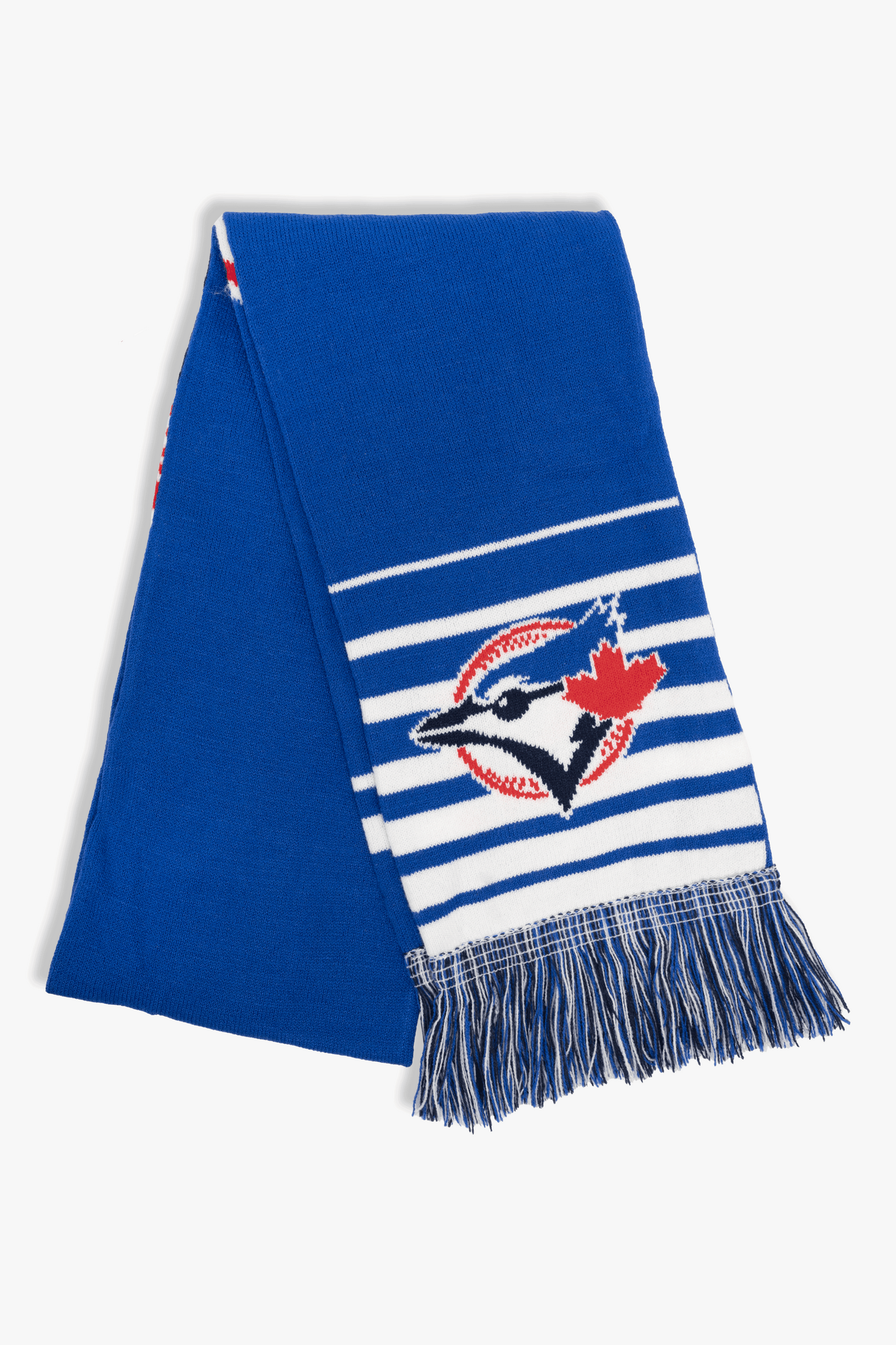 Toronto Blue Jays 2-Sided Fan Scarf, Double-Knit MLB Stadium Scarf with Fringe, One Size