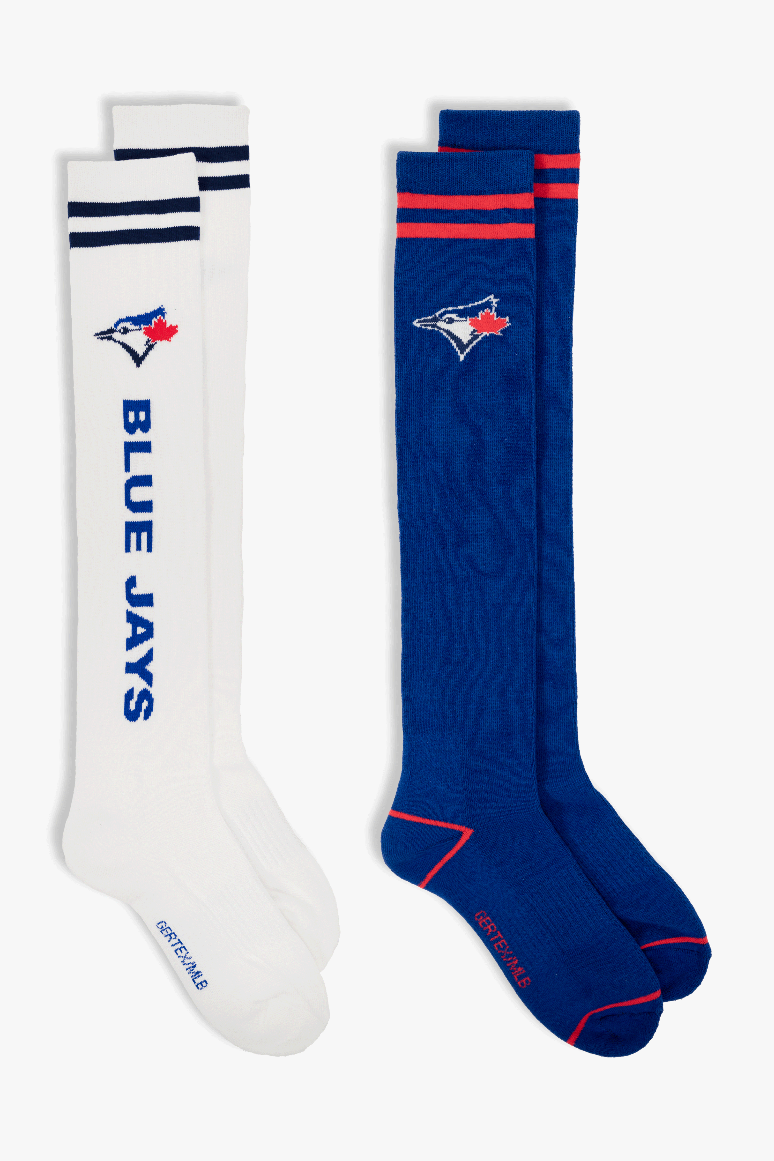 Toronto Blue Jays Ladies 2-Pack Knee-High Socks, MLB Baseball Socks with Team Wordmark