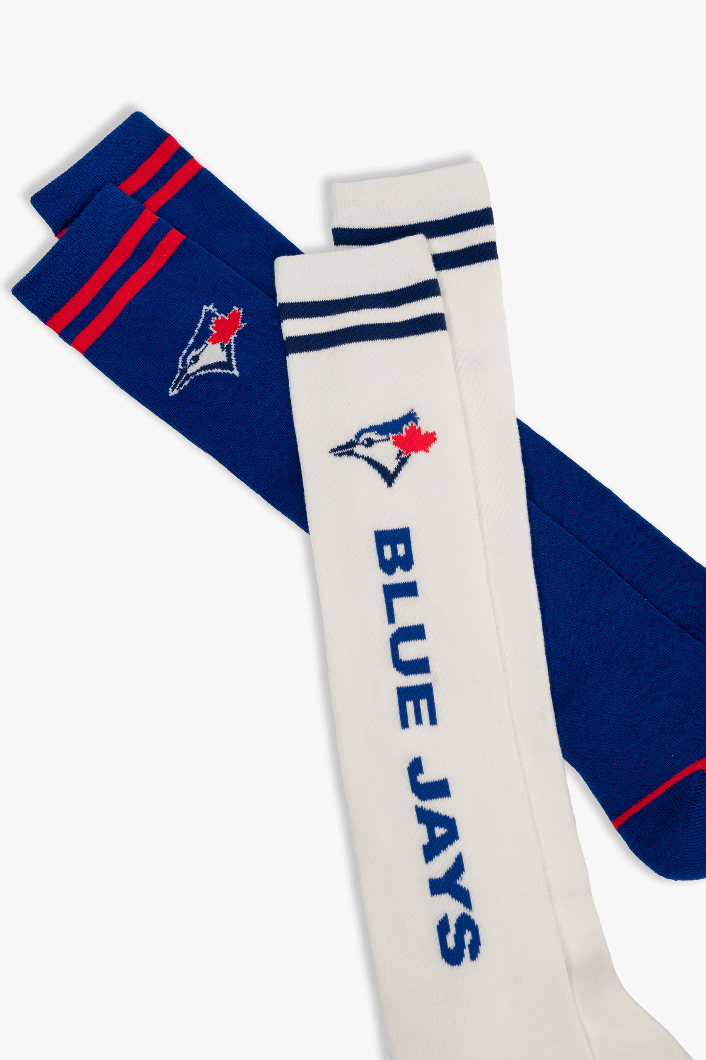 Toronto Blue Jays Ladies 2-Pack Knee-High Socks, MLB Baseball Socks with Team Wordmark
