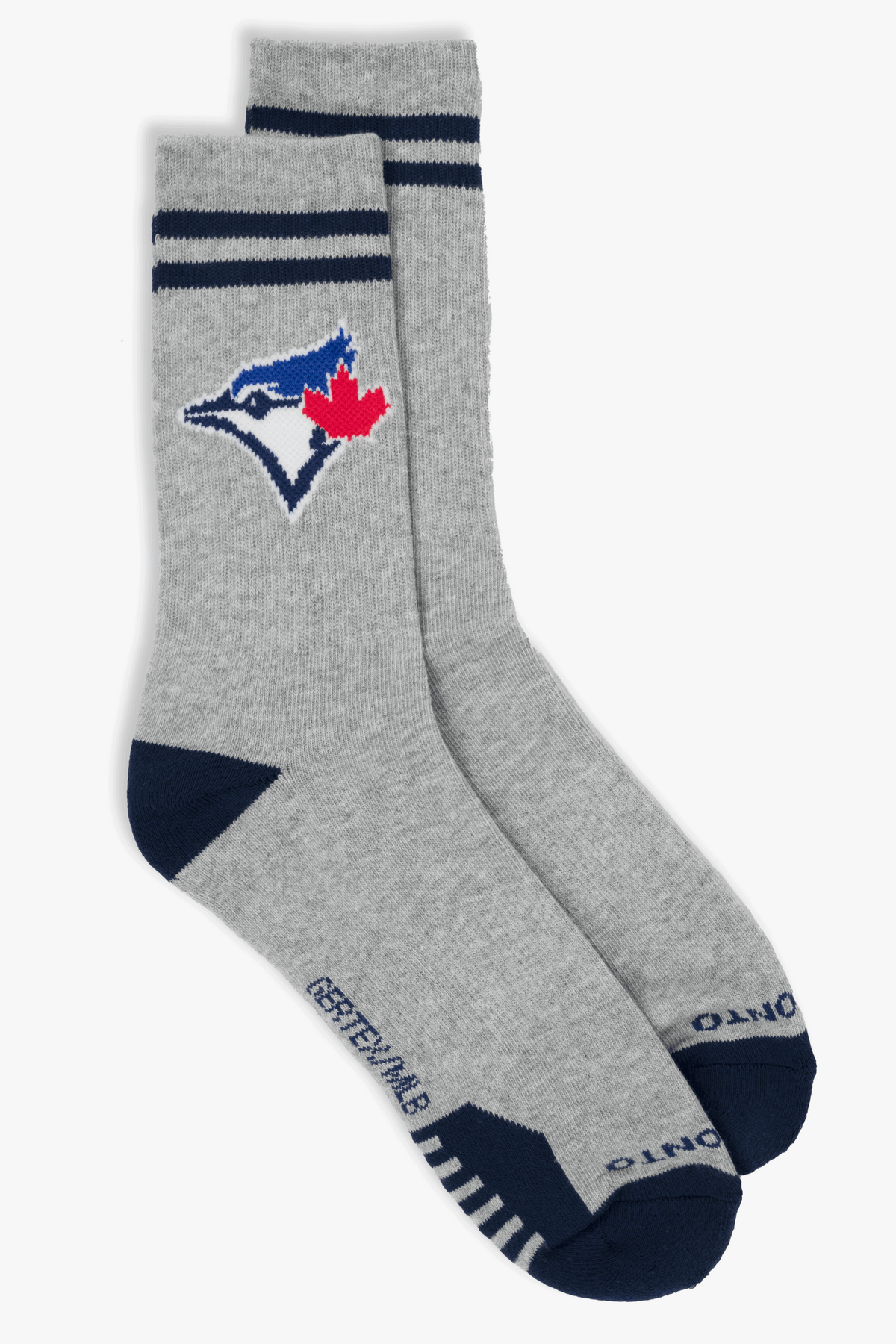 Toronto Blue Jays Adult Men's Crew Socks 3-Pack, Athletic MLB Socks with Knit-In Logos, 6-12
