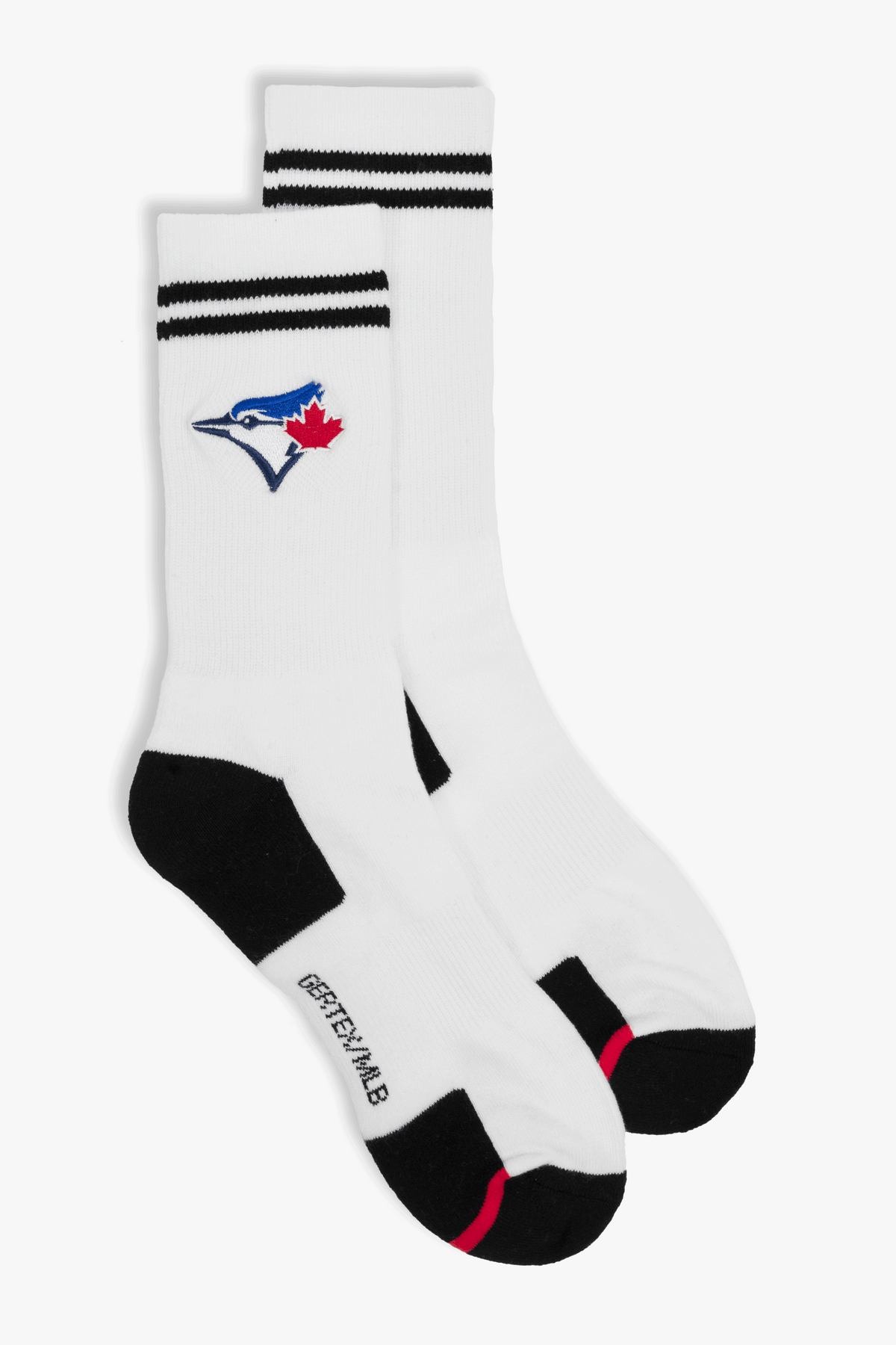 Toronto Blue Jays Men's Crew Socks 3-Pack with Embroidered Logo, Cushioned Sole MLB Sport Socks, 6-12, Fan Apparel