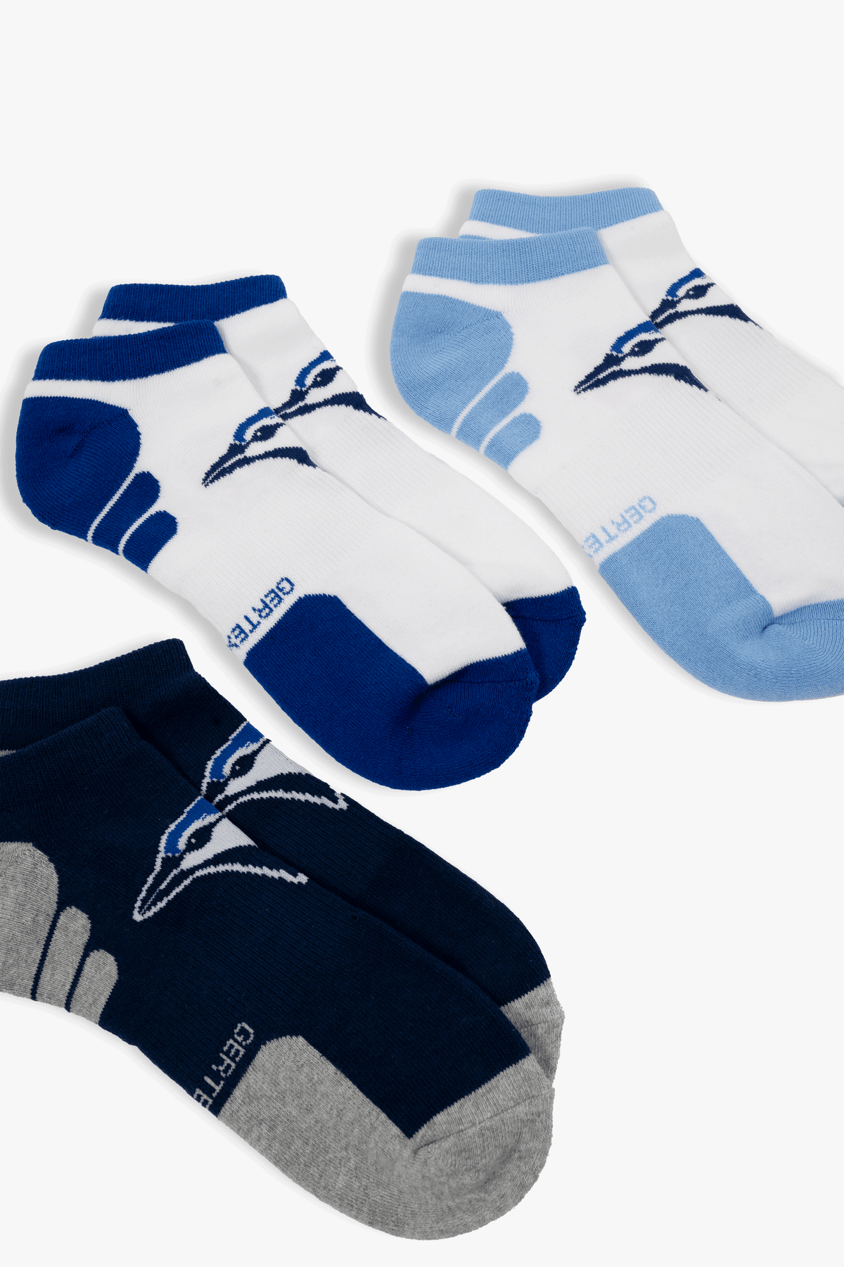 Toronto Blue Jays Men's 3-Pack No-Show Socks, Low-Cut Athletic MLB Socks with Arch Support
