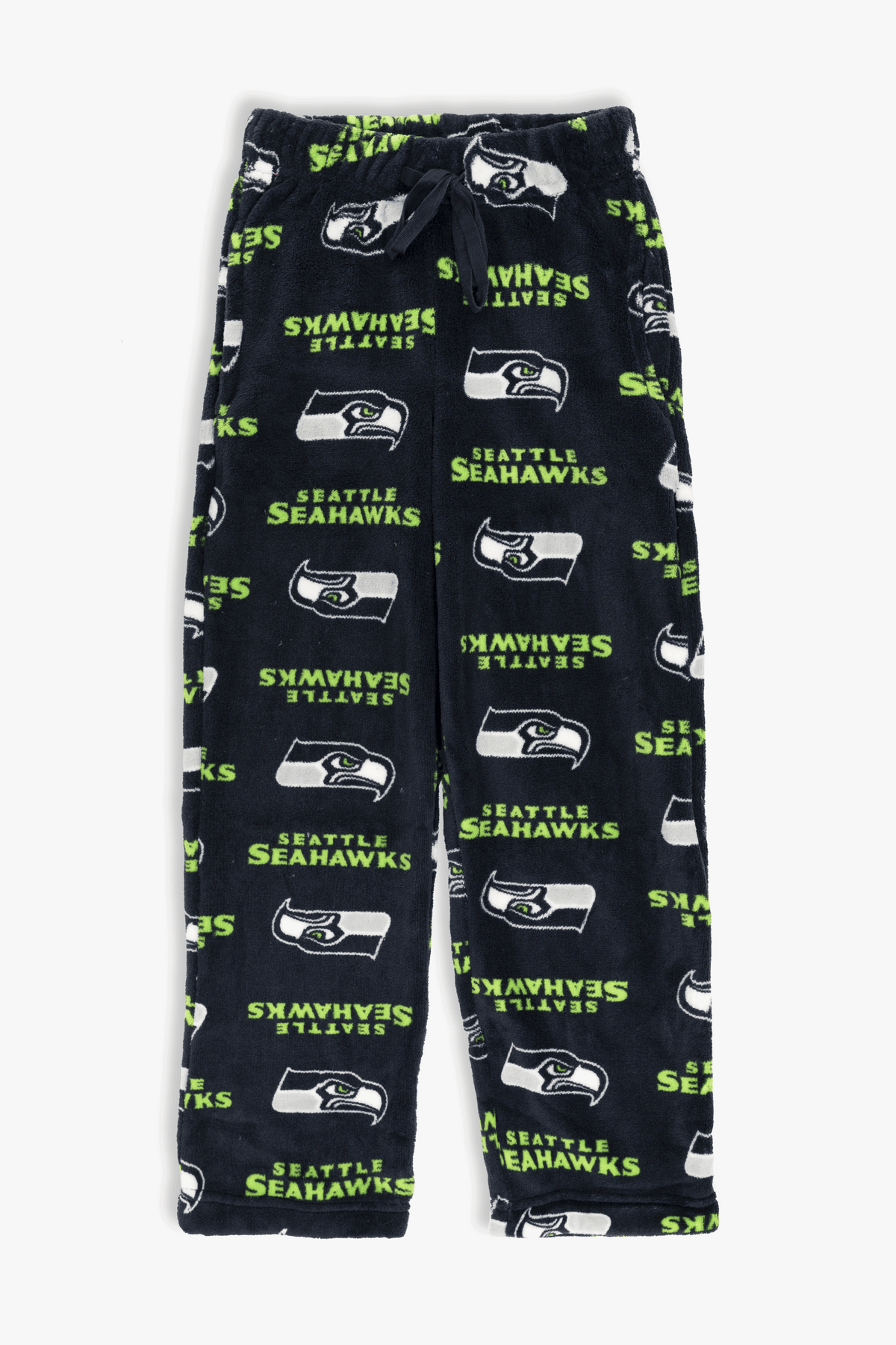 Seattle Seahawks Youth Fleece Pajama Pants, NFL Kids Lounge Pants with Pockets, Children's S-XL