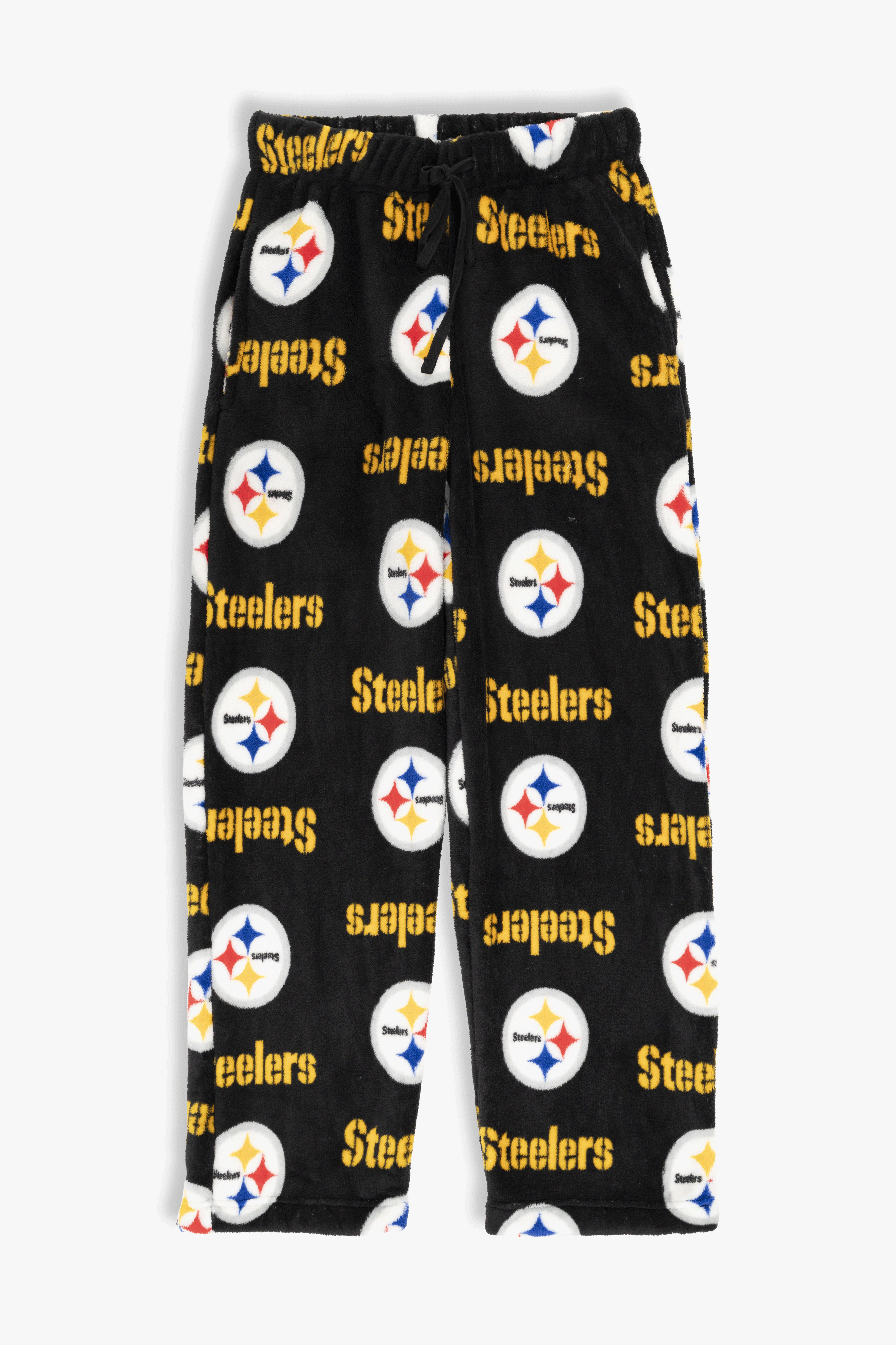 Pittsburgh Steelers Youth Fleece Pajama Pants, NFL Kids Lounge Pants with Pockets, Children's S-XL