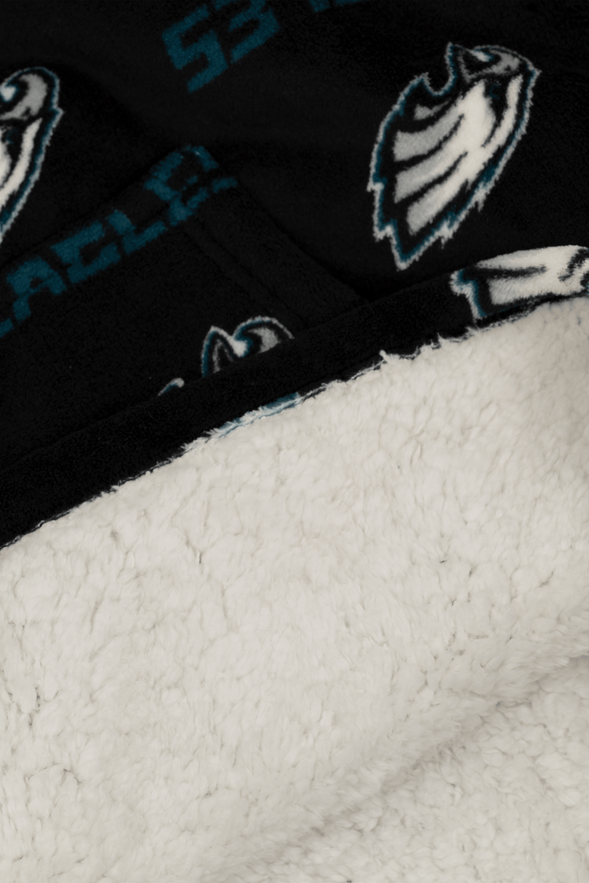 NFL Youth Philadelphia Eagles Coral Fleece Blanket Hoodie, Oversized Kids Wearable Blanket, Sherpa Lined, S/M-L/XL