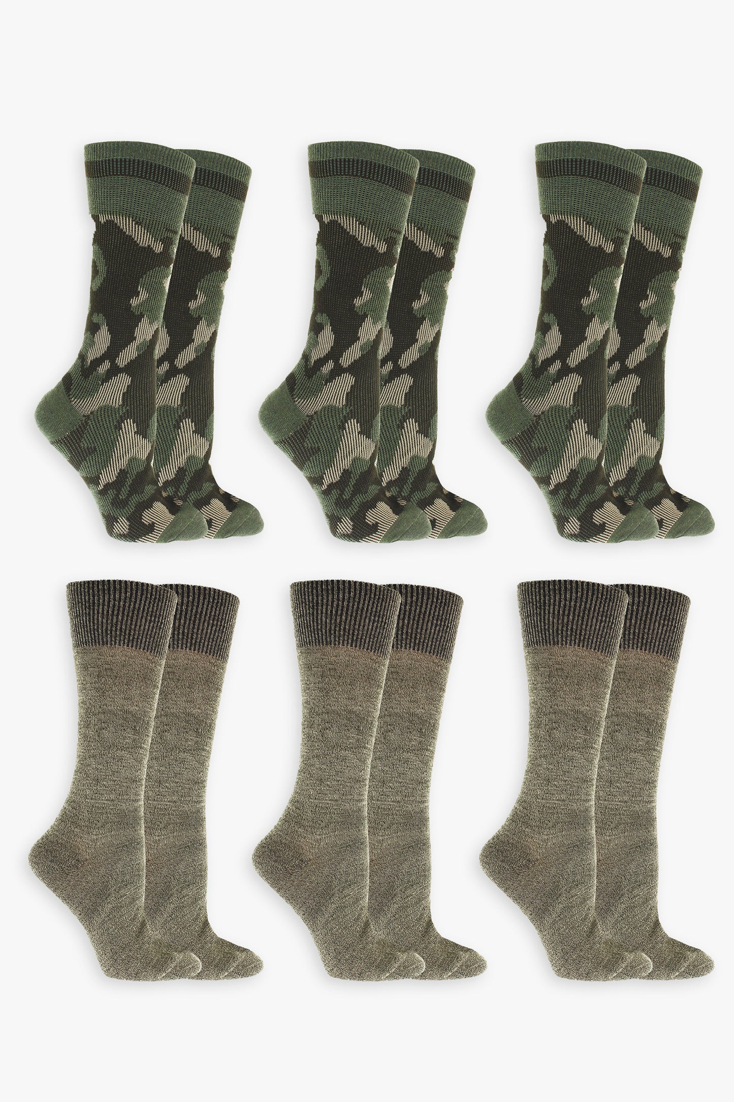 Great Northern Ladies 2 Pack Camouflage Boot Socks