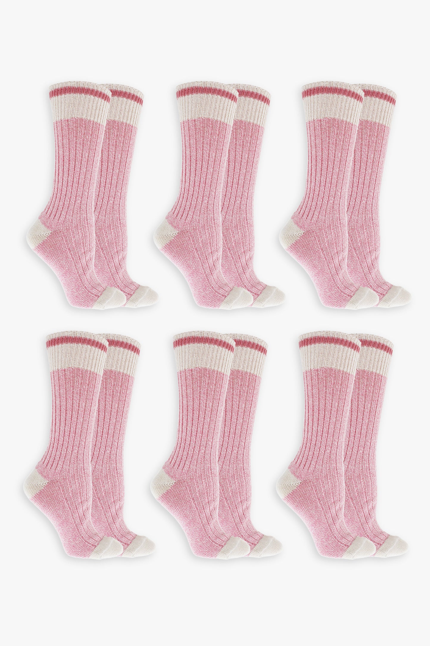 Great Northern Pink Ladies Multipack Boot Socks