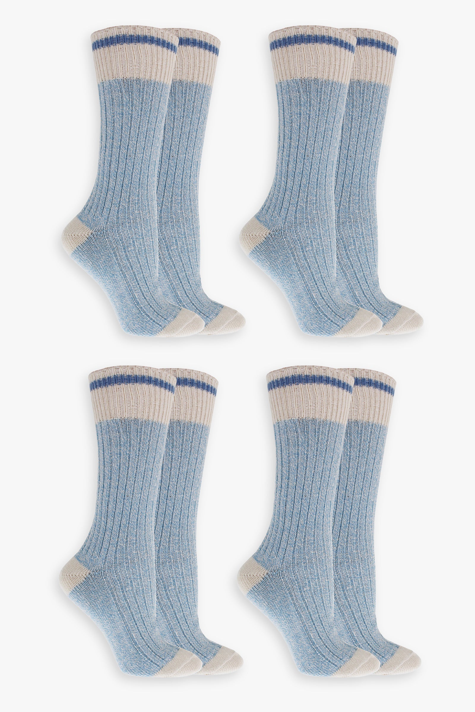 Great Northern Blue Ladies Multipack Boot Socks