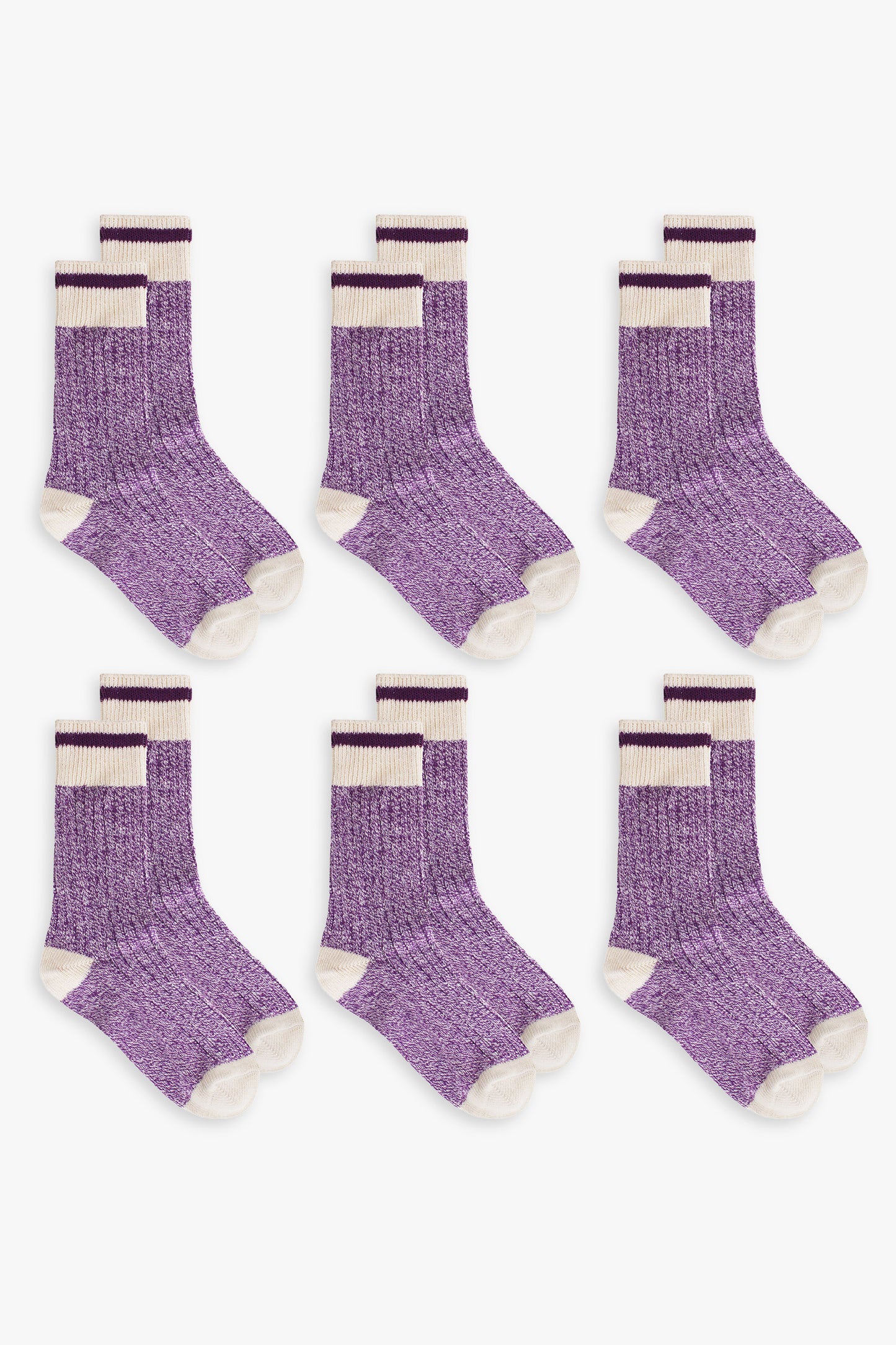 Great Northern Purple Ladies Multipack Boot Socks