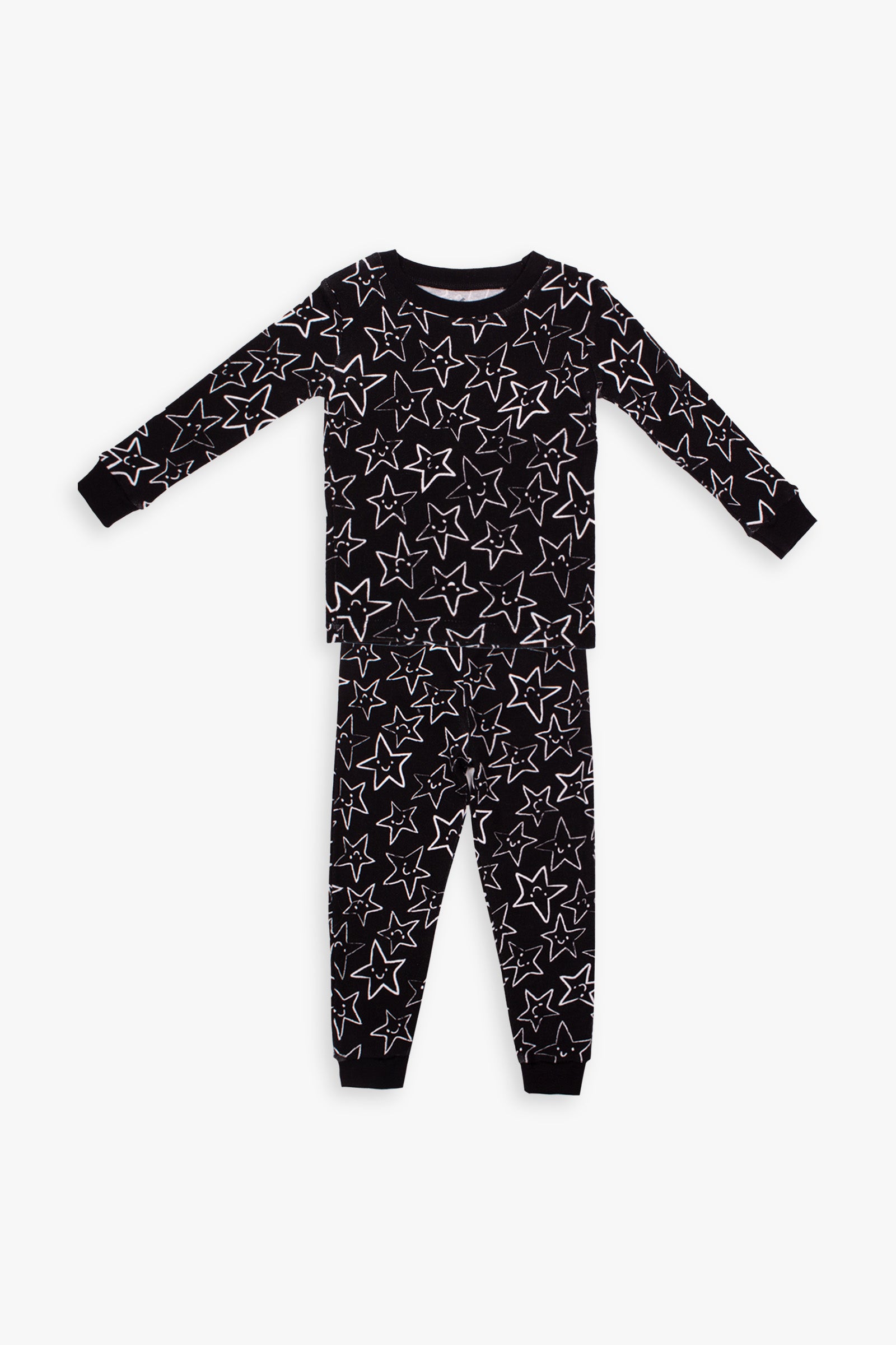 Snugabye Black & White Star 2 Piece PJ Set