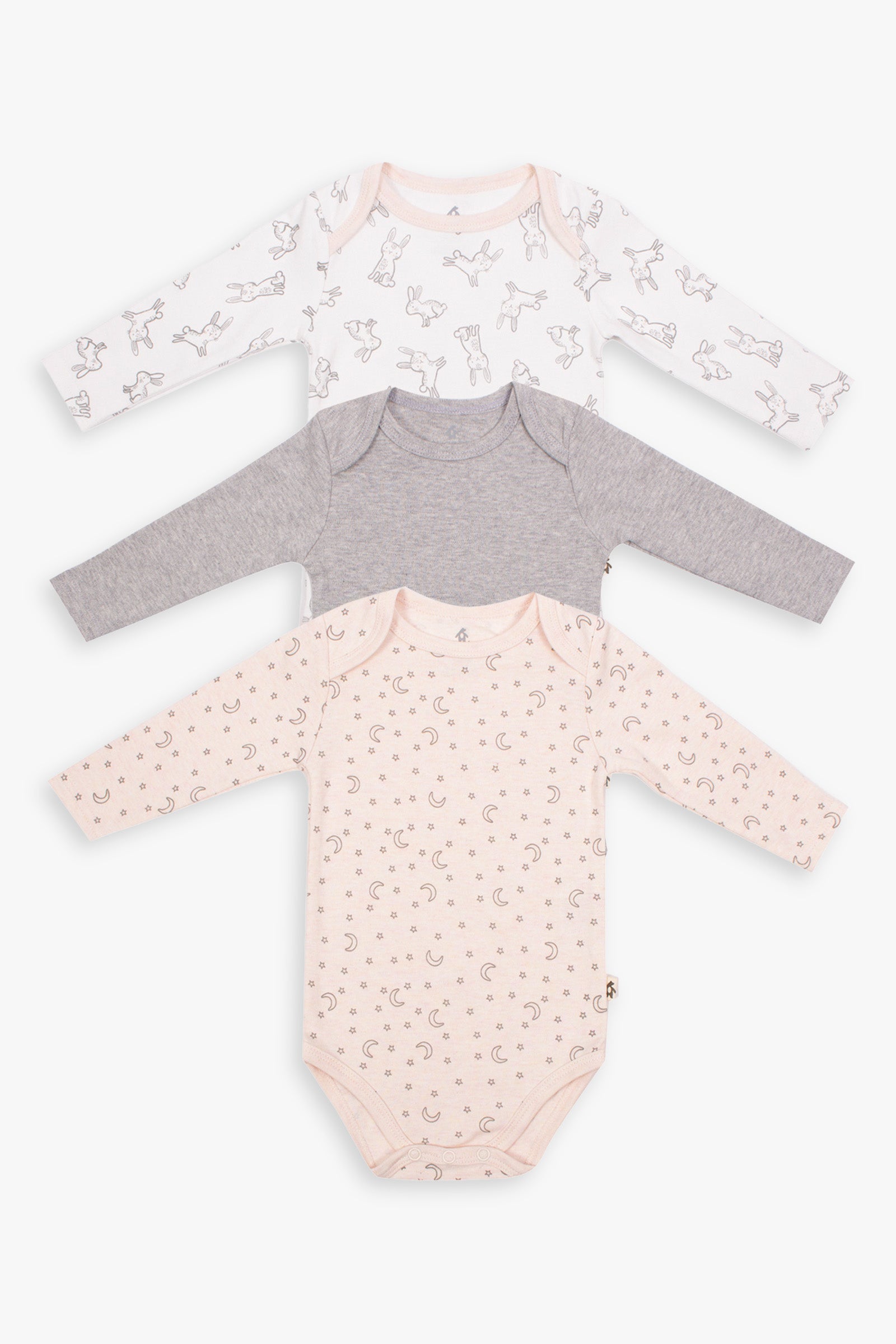 Snugabye Dream 3-Pack Long Sleeve Bodysuits