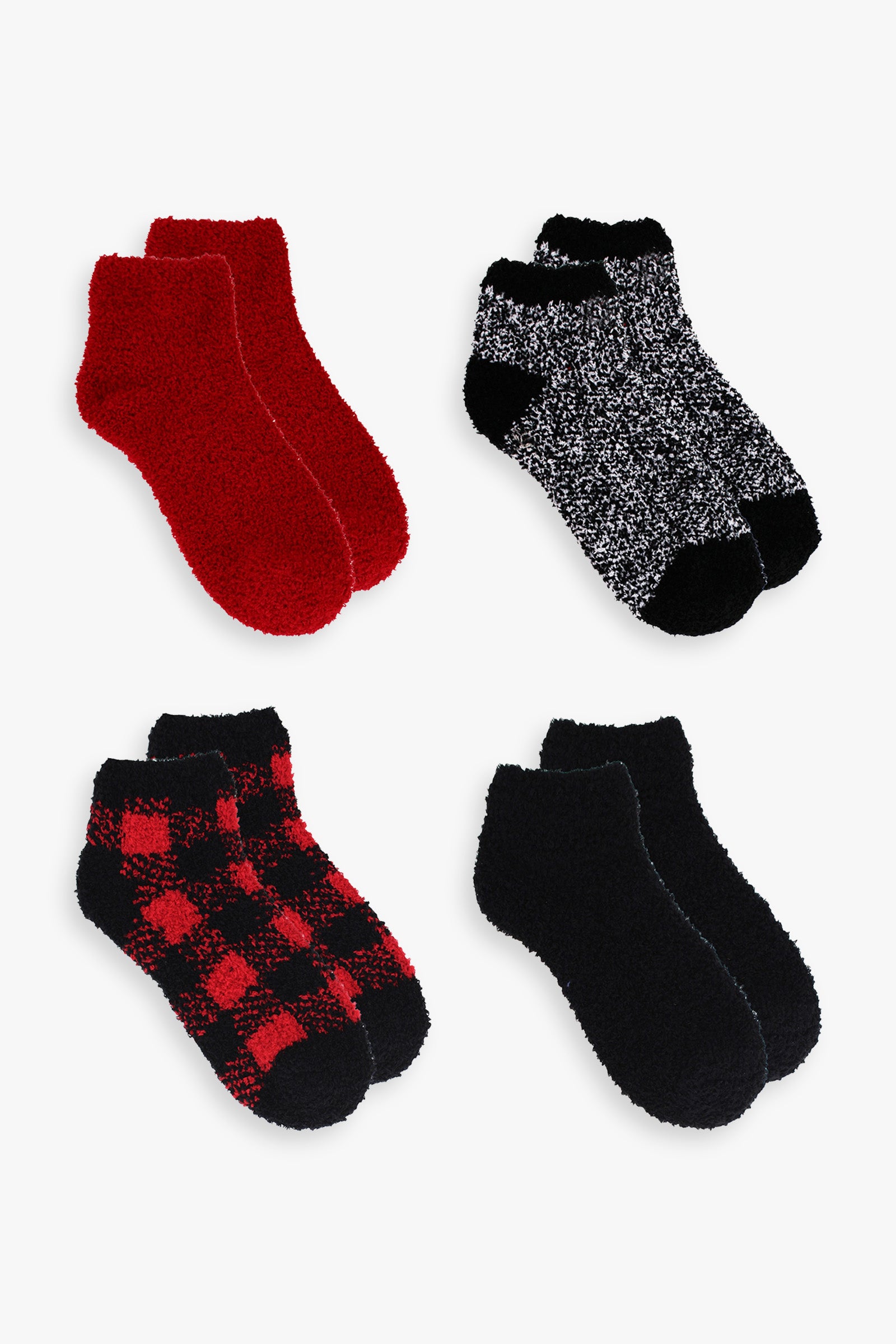 Great Northern Ladies 4-Pack Softie Ankle Socks Bundle in Gift Box