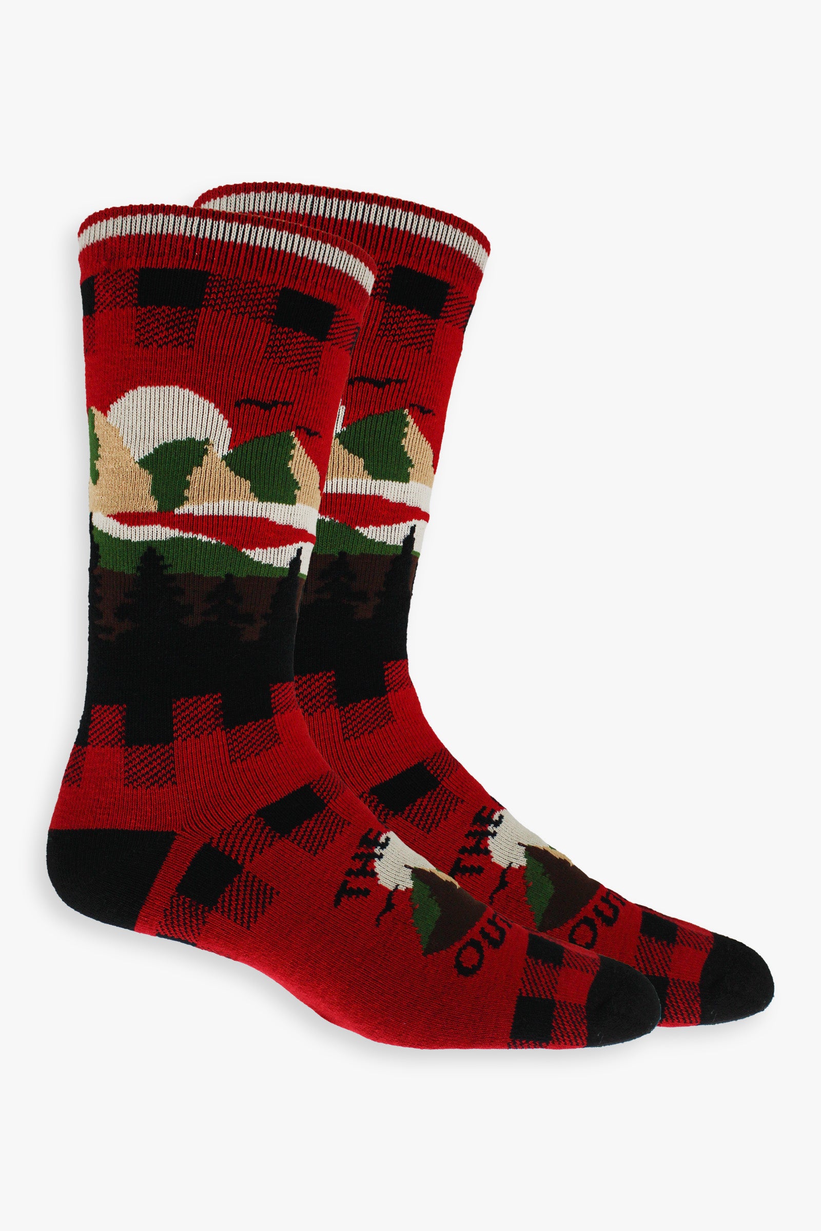 Great Northern Adventures in Canada Men's Full Terry Crew Socks