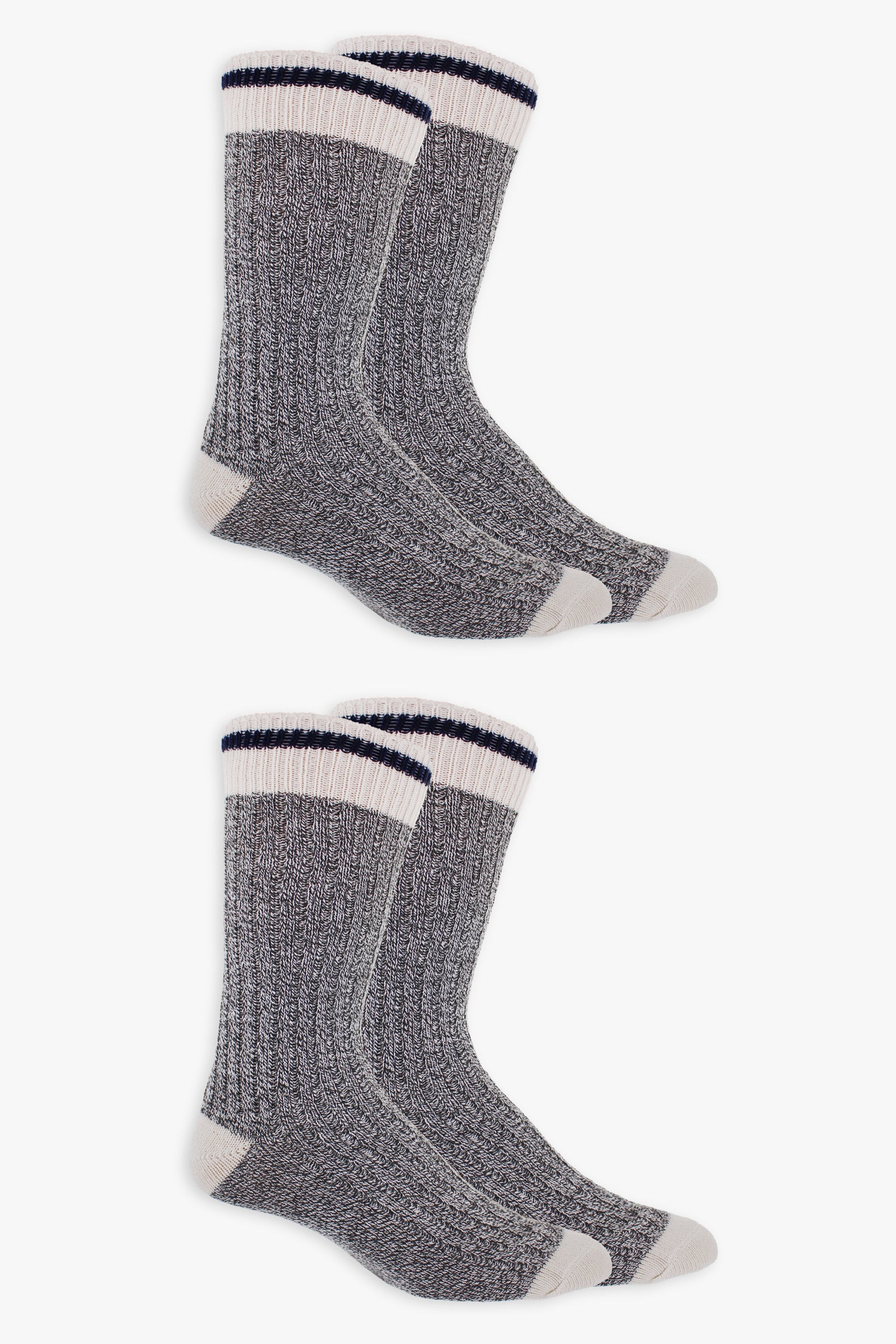 Great Northern Men's Grey & Navy Winter Boot Socks