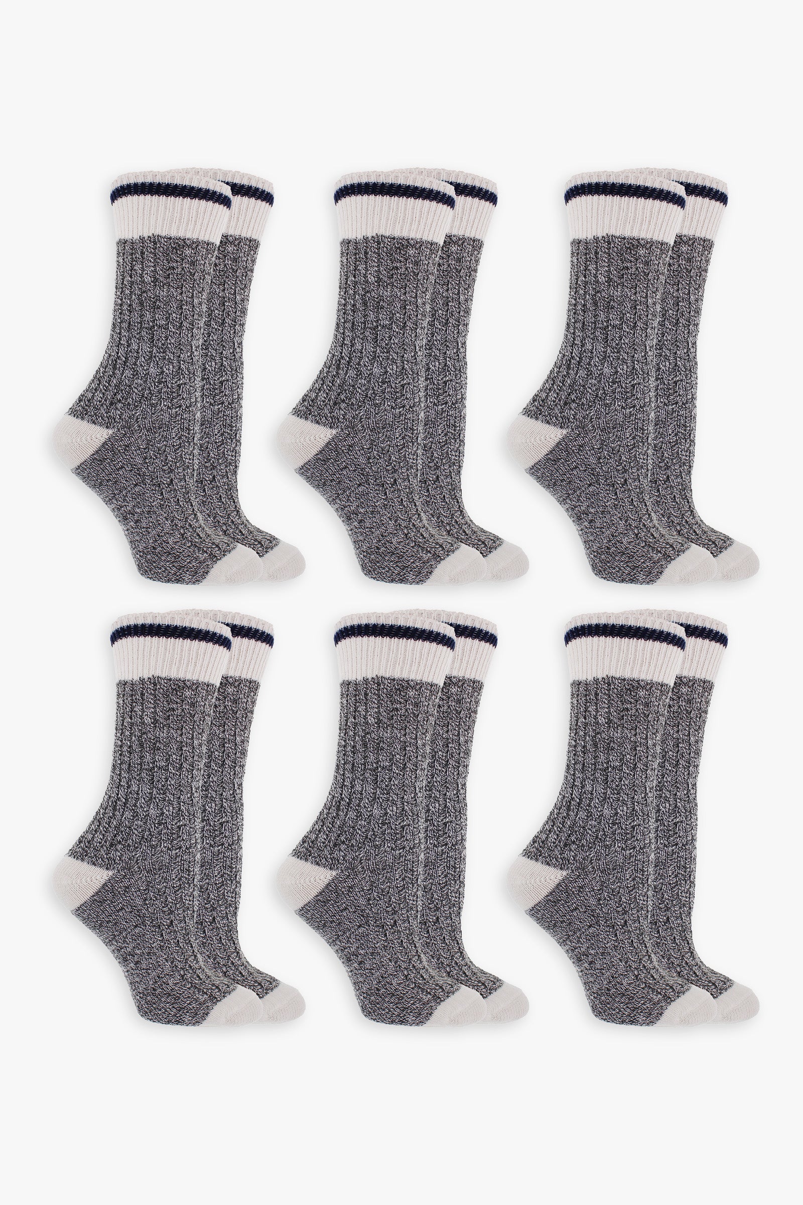 Great Northern Grey & Navy Ladies Boot Socks