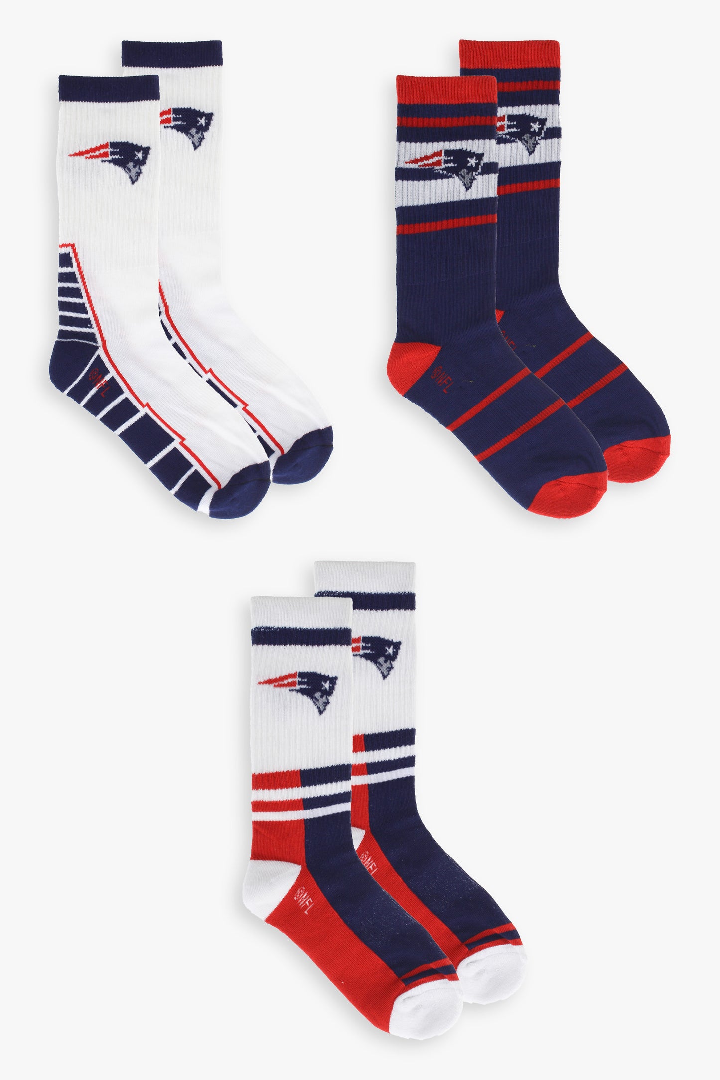 Gertex NFL Men's 3-Pack Sport Crew Socks