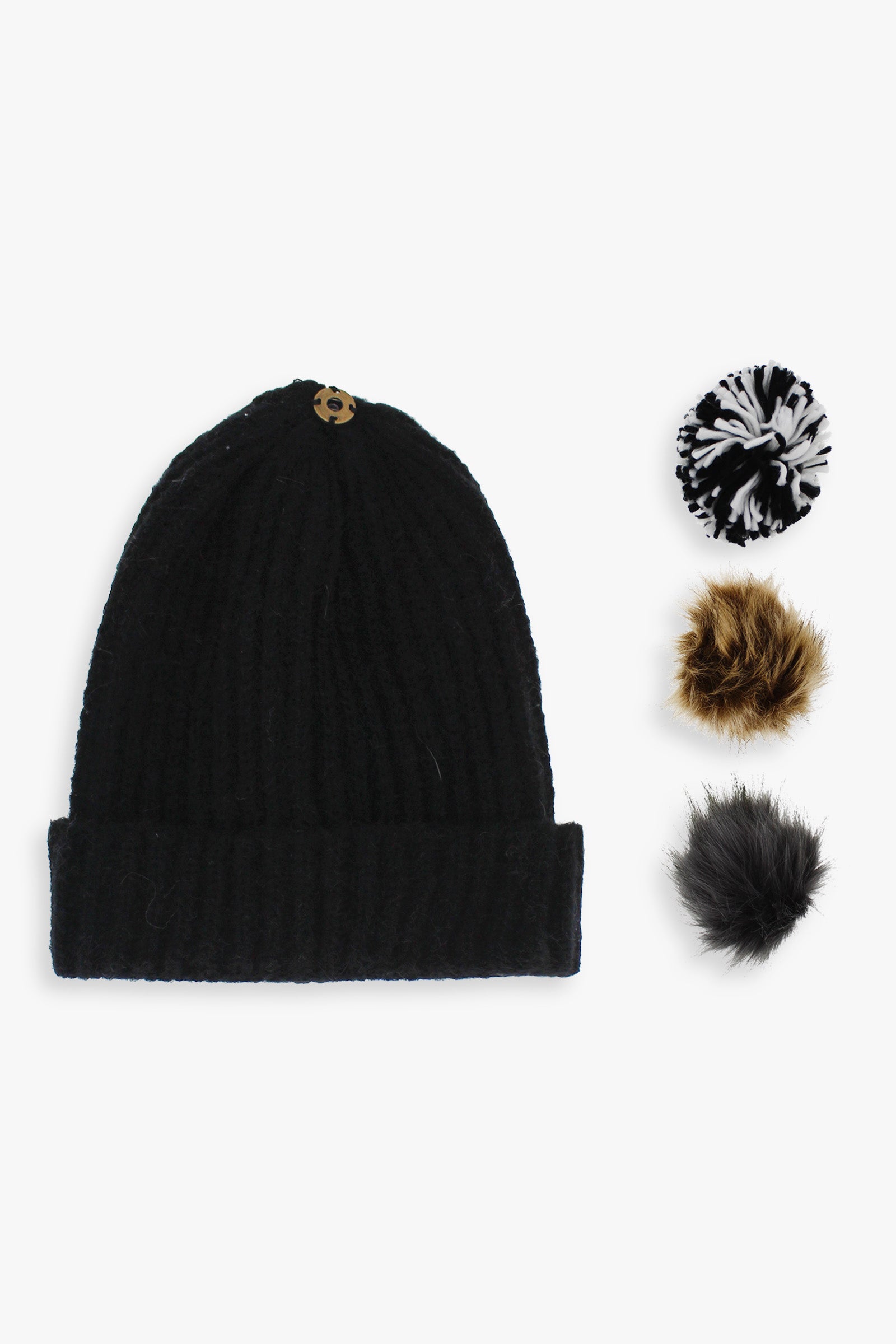 Ladies Toque With Interchangeable Pom