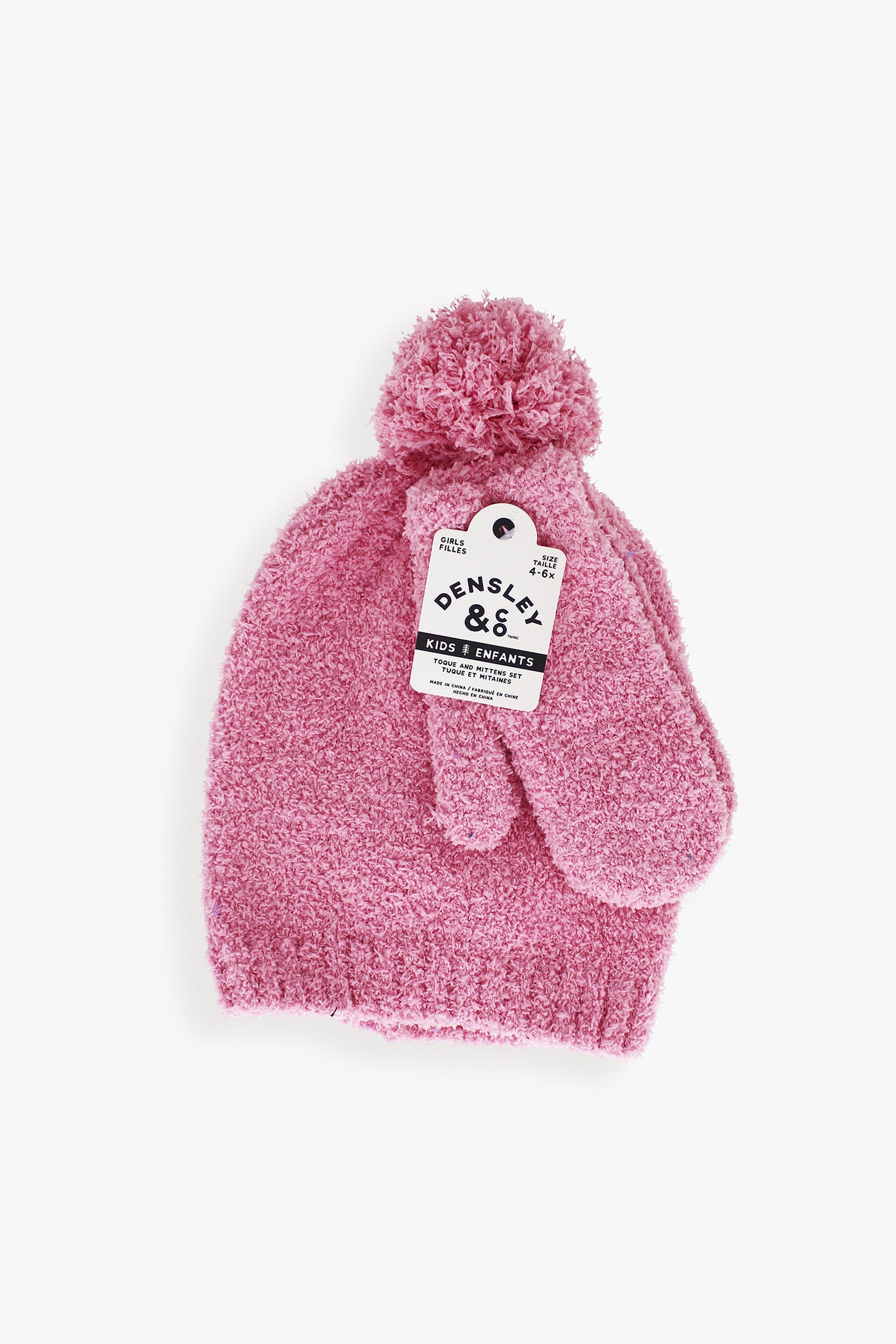 Girls Cozy Yarn Toque & Mitten Set