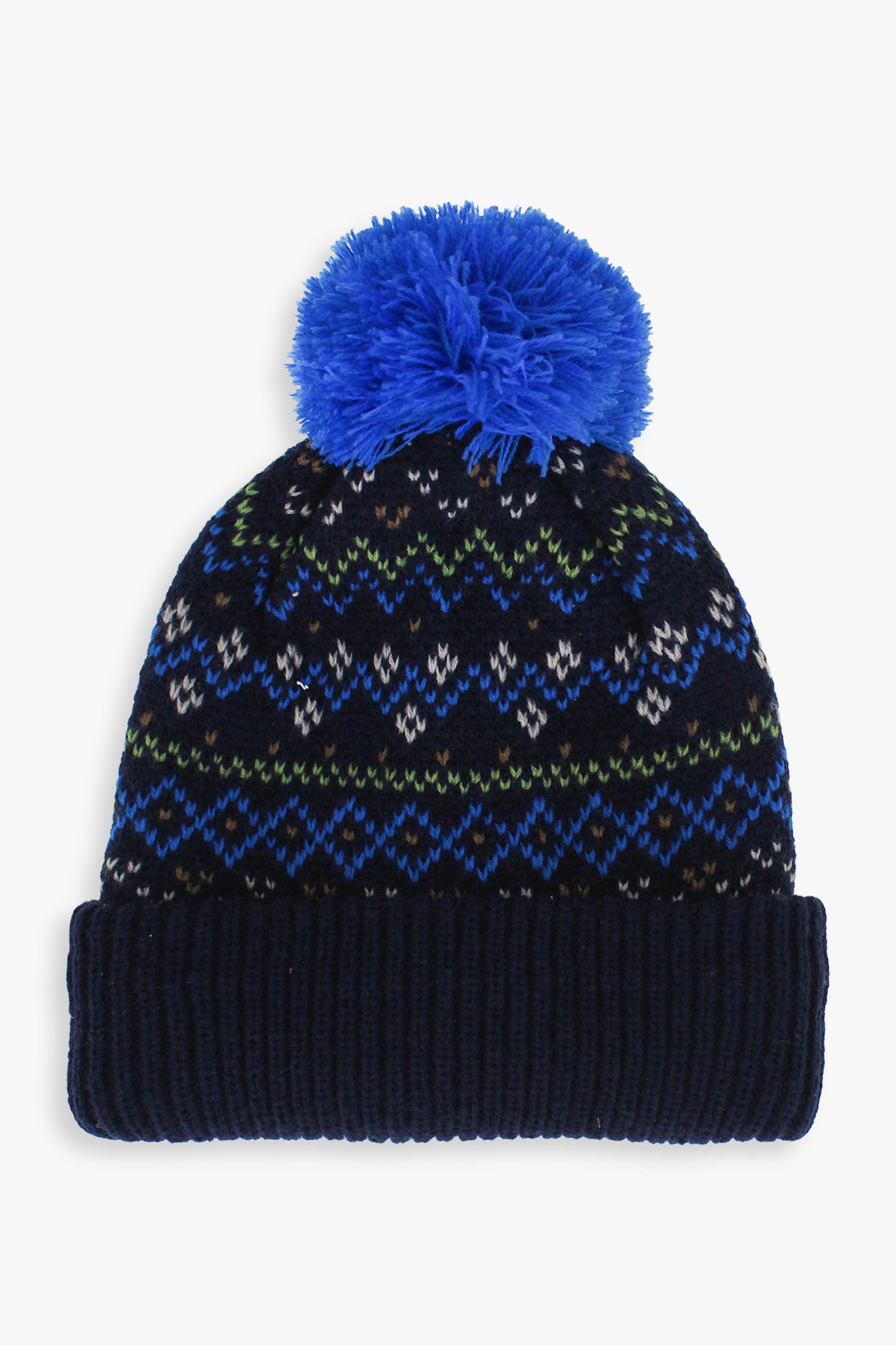 Boys Fairisle Toque With Pom