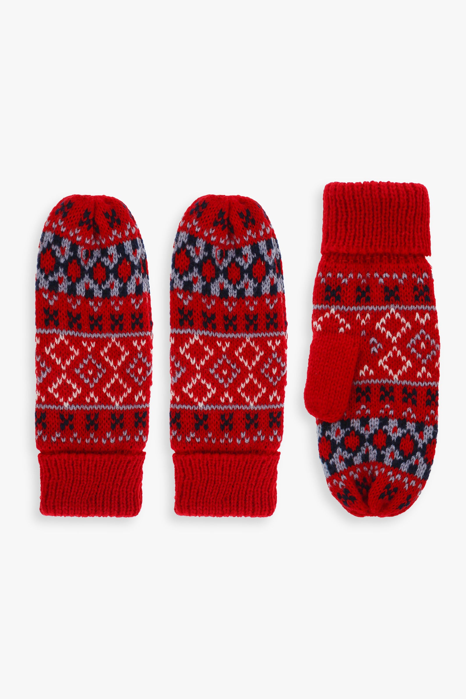 Kids Boys Fairisle Mittens