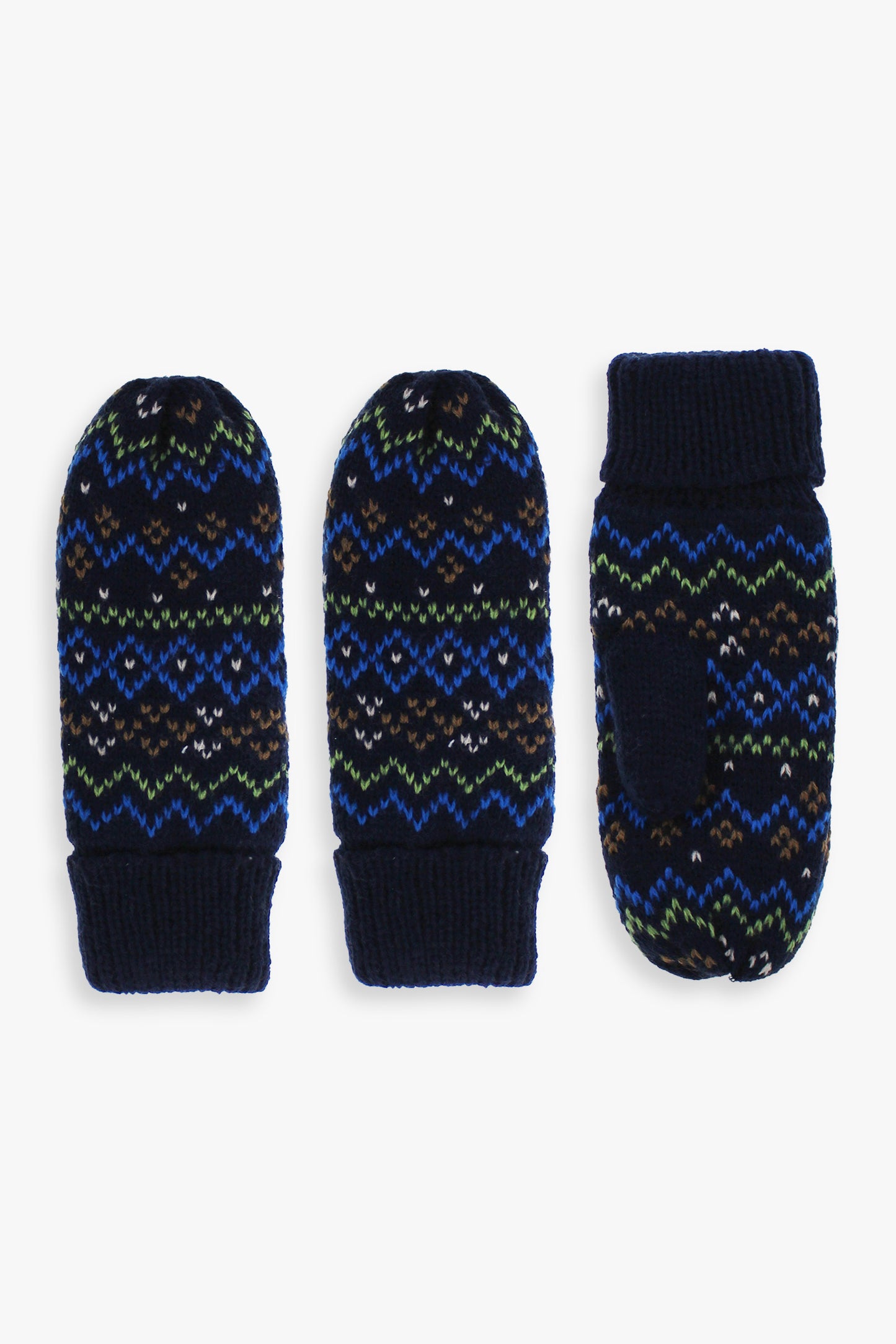 Kids Boys Fairisle Mittens