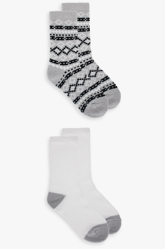 Ladies 2-Pack Super Soft Crew Socks