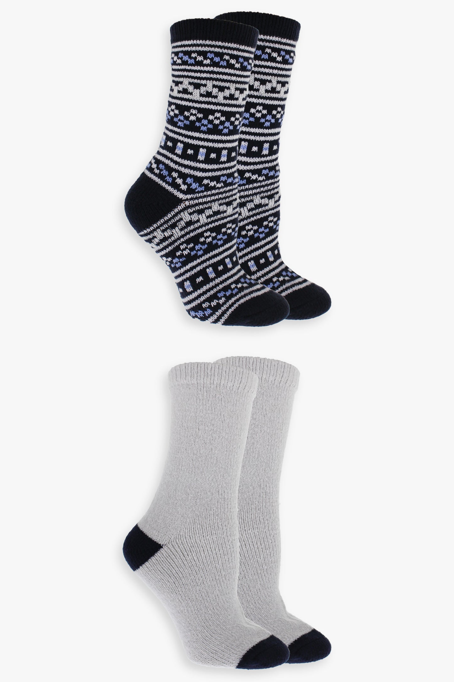 Ladies 2-Pack Super Soft Crew Socks