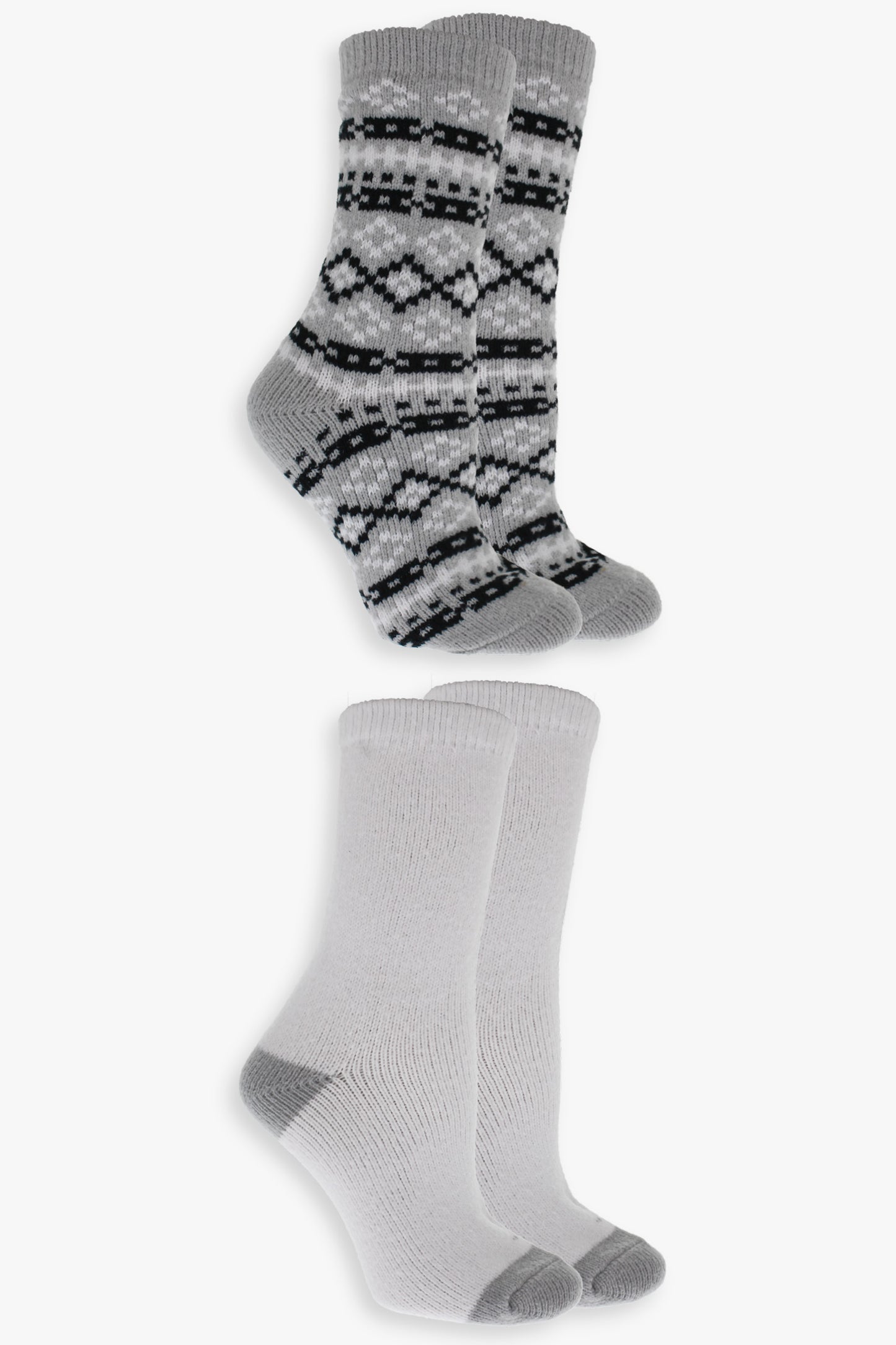 Ladies 2-Pack Super Soft Crew Socks