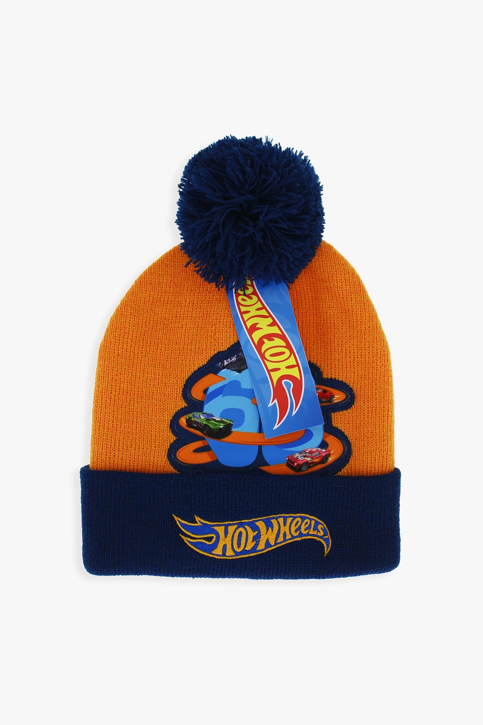 Gertex Orange Hot Wheels Youth Boys Pom-pom Winter Toque