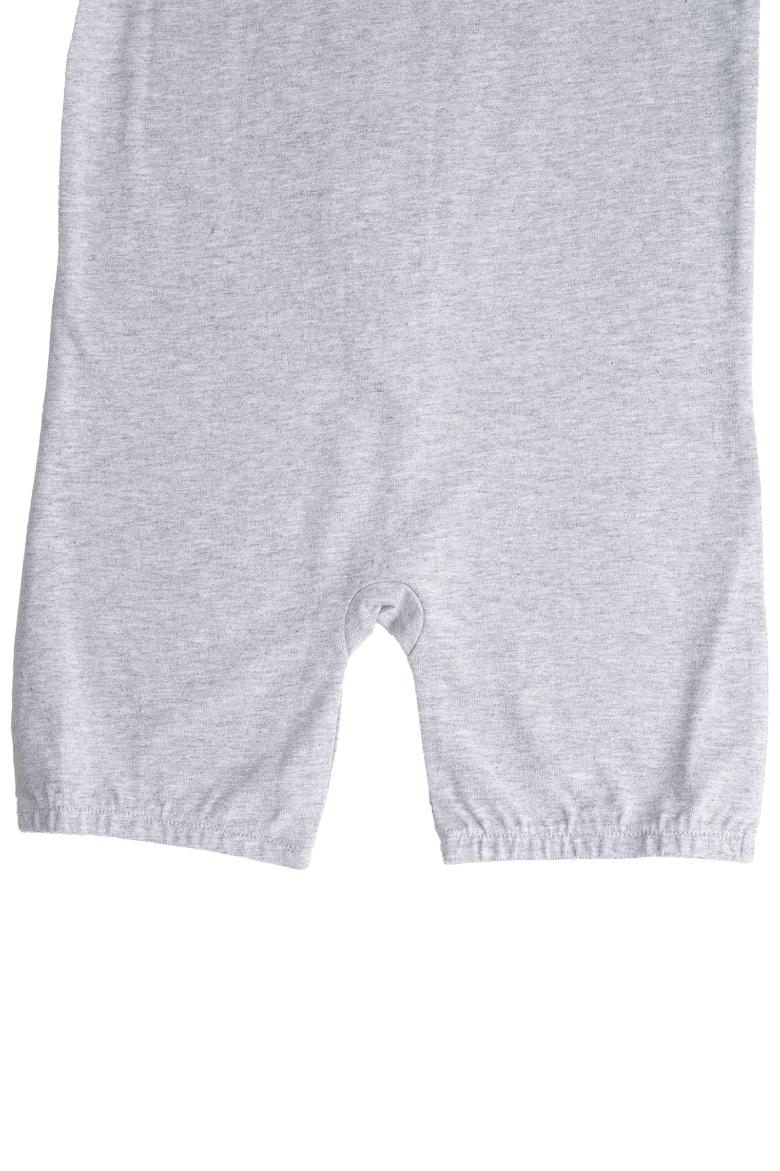 Kids Heather Grey Lightweight Organic Cotton Adaptive, Anti-Strip, Back-Zip Romper