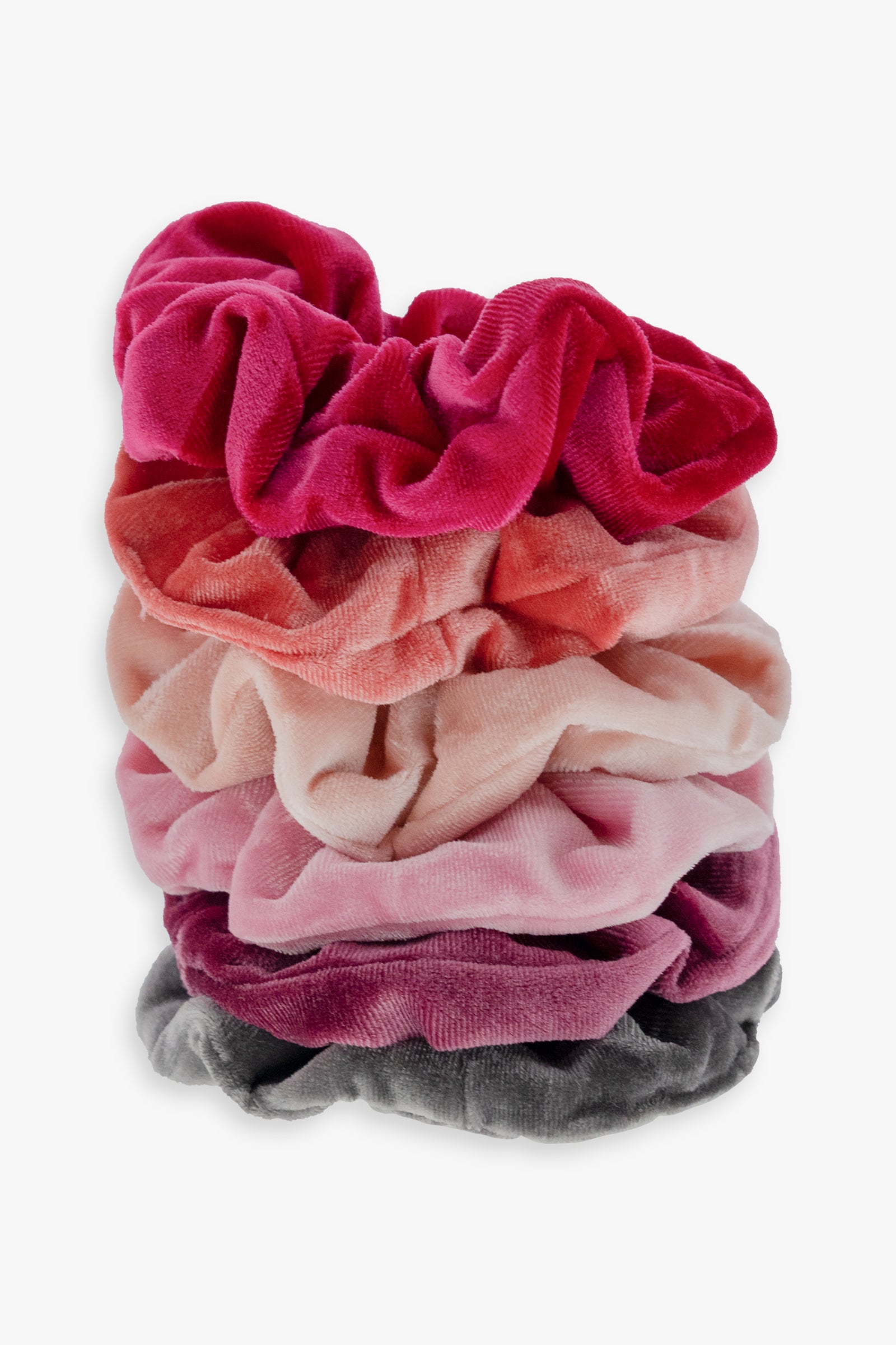 12 Pack Bundle Faux Leather & Velvet Hair Tie Scrunchies