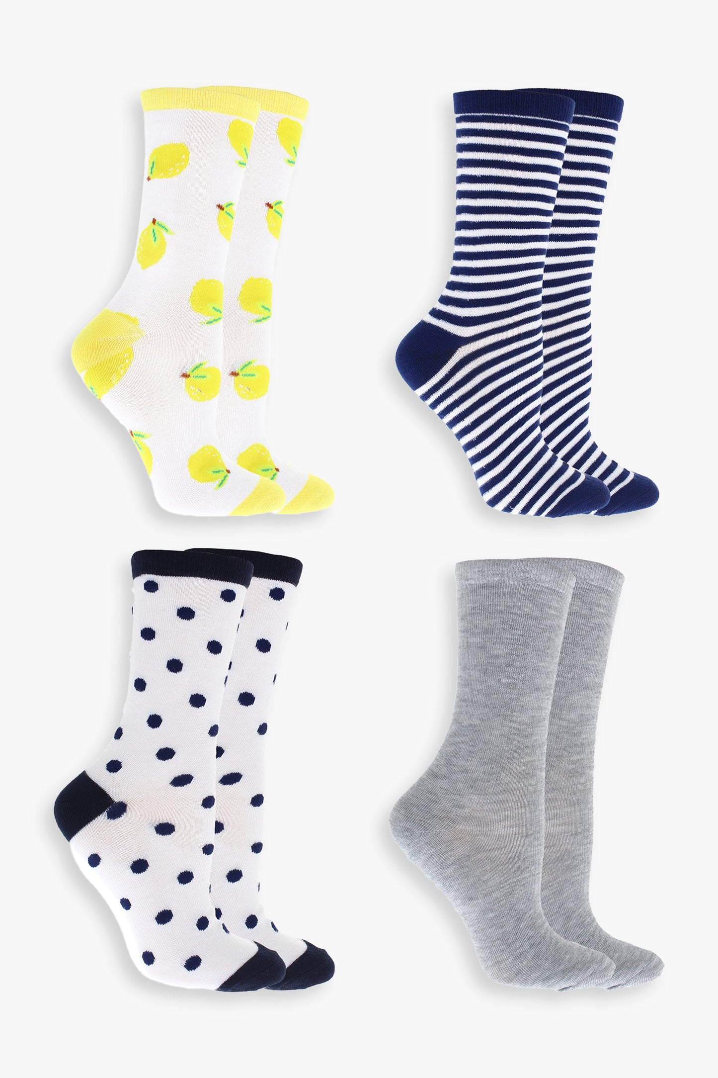 Graphic Ladies 4-Pack Crew Socks