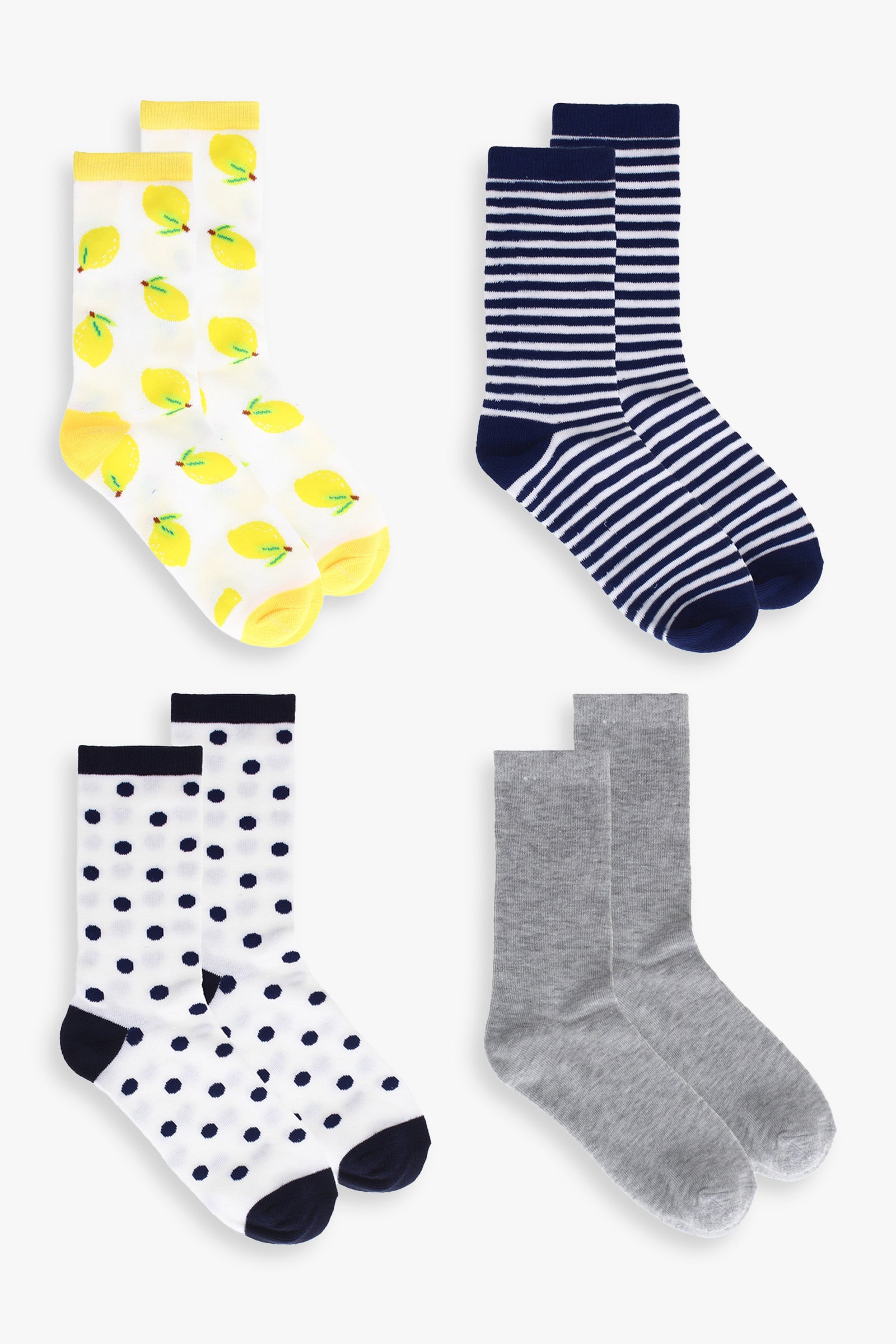 Graphic Ladies 4-Pack Crew Socks