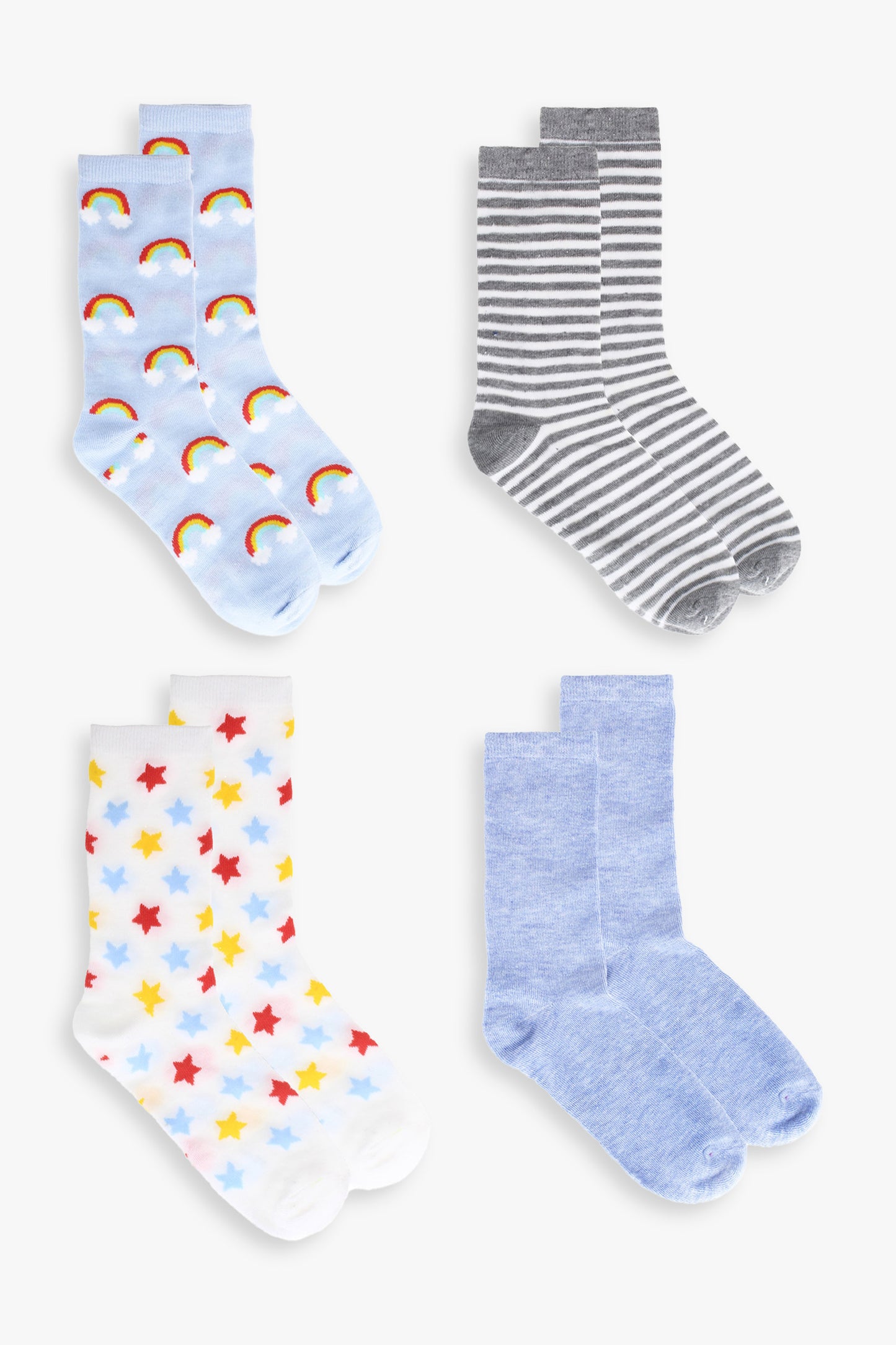 Graphic Ladies 4-Pack Crew Socks