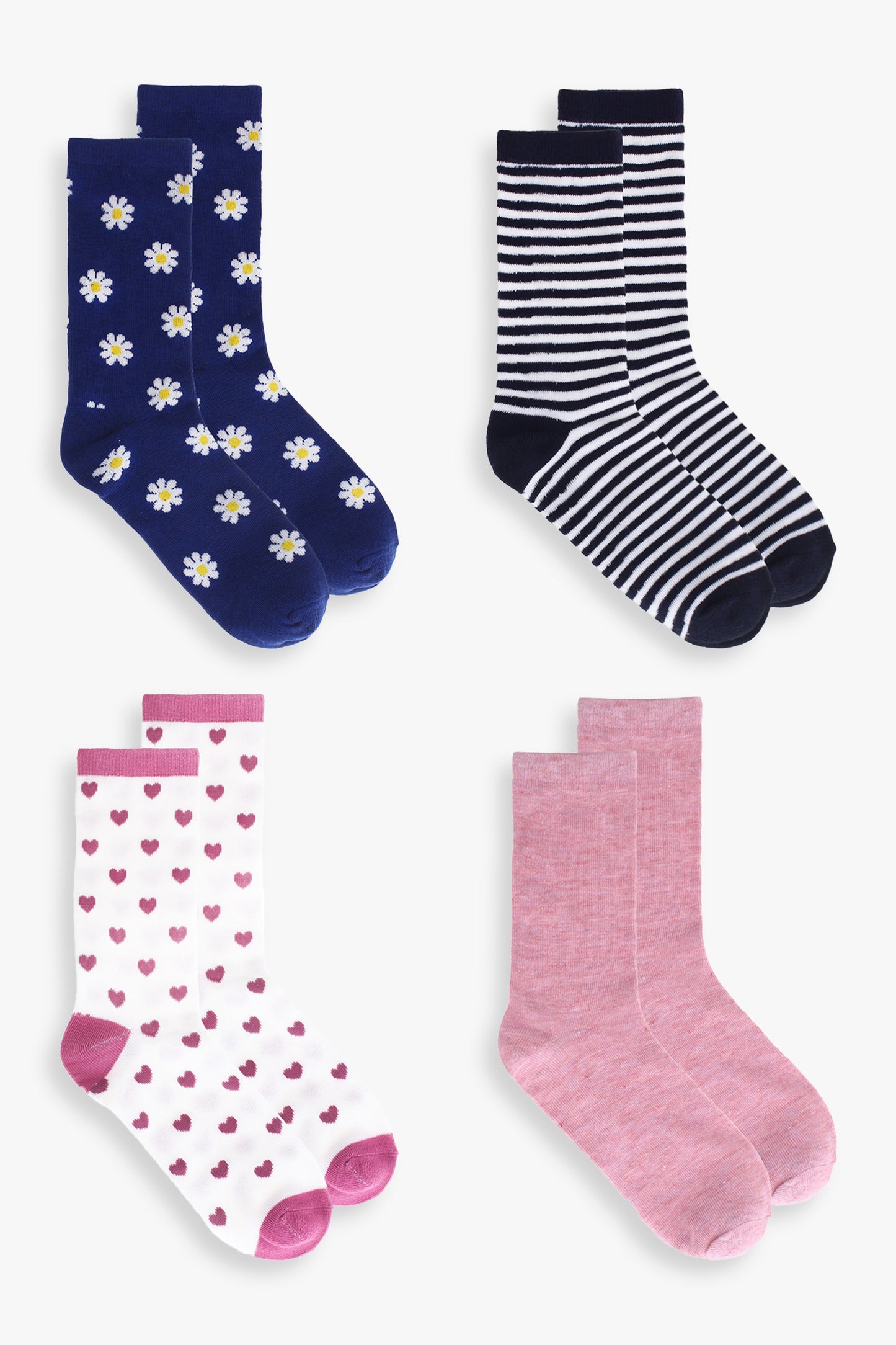 Graphic Ladies 4-Pack Crew Socks