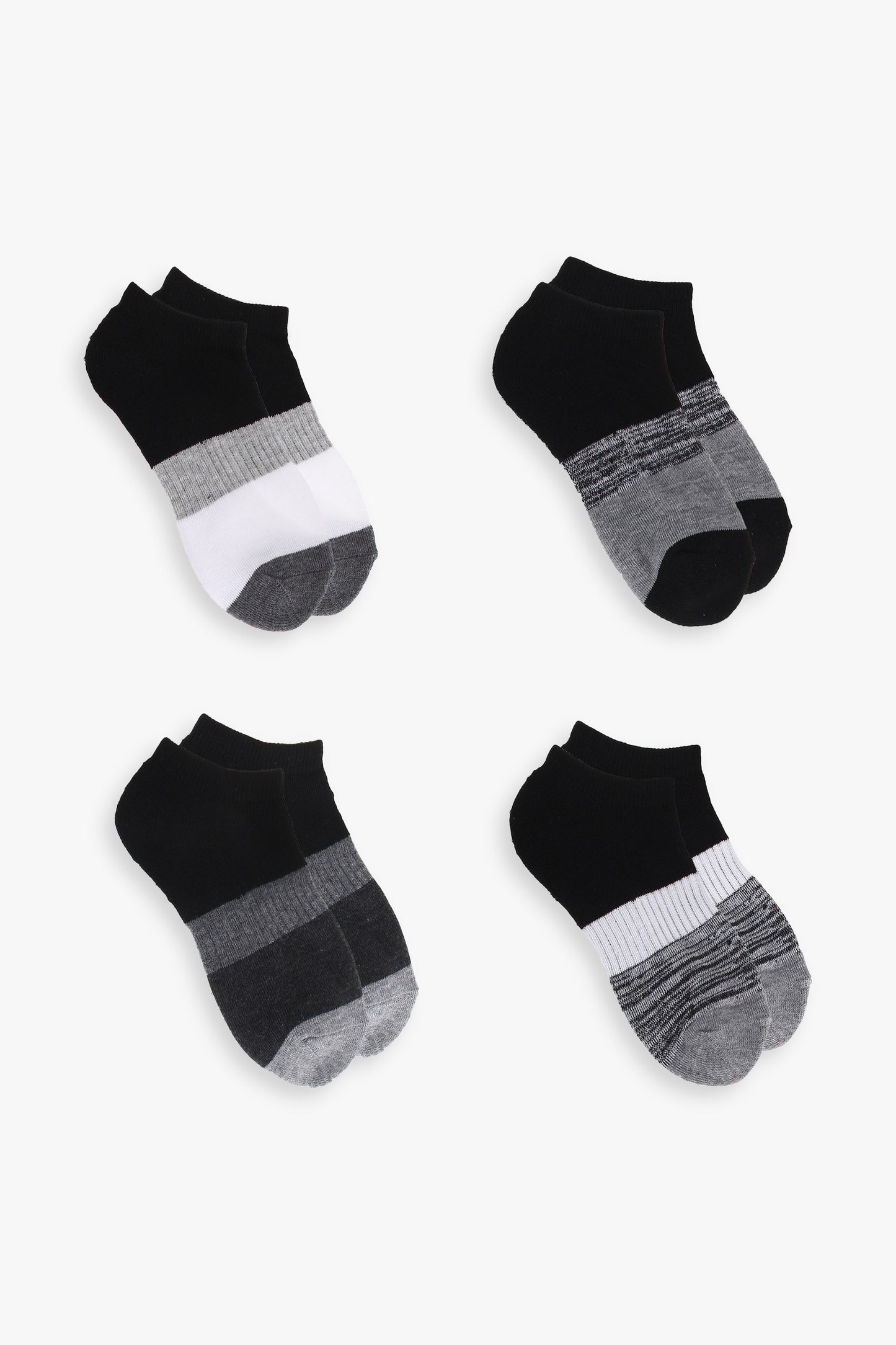 Boys 4Pk Athletic No Show Socks