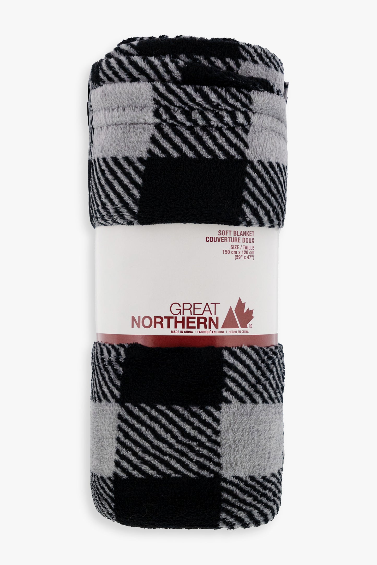 Great Northern Buffalo Plaid Fleece Throw (120X150cm)