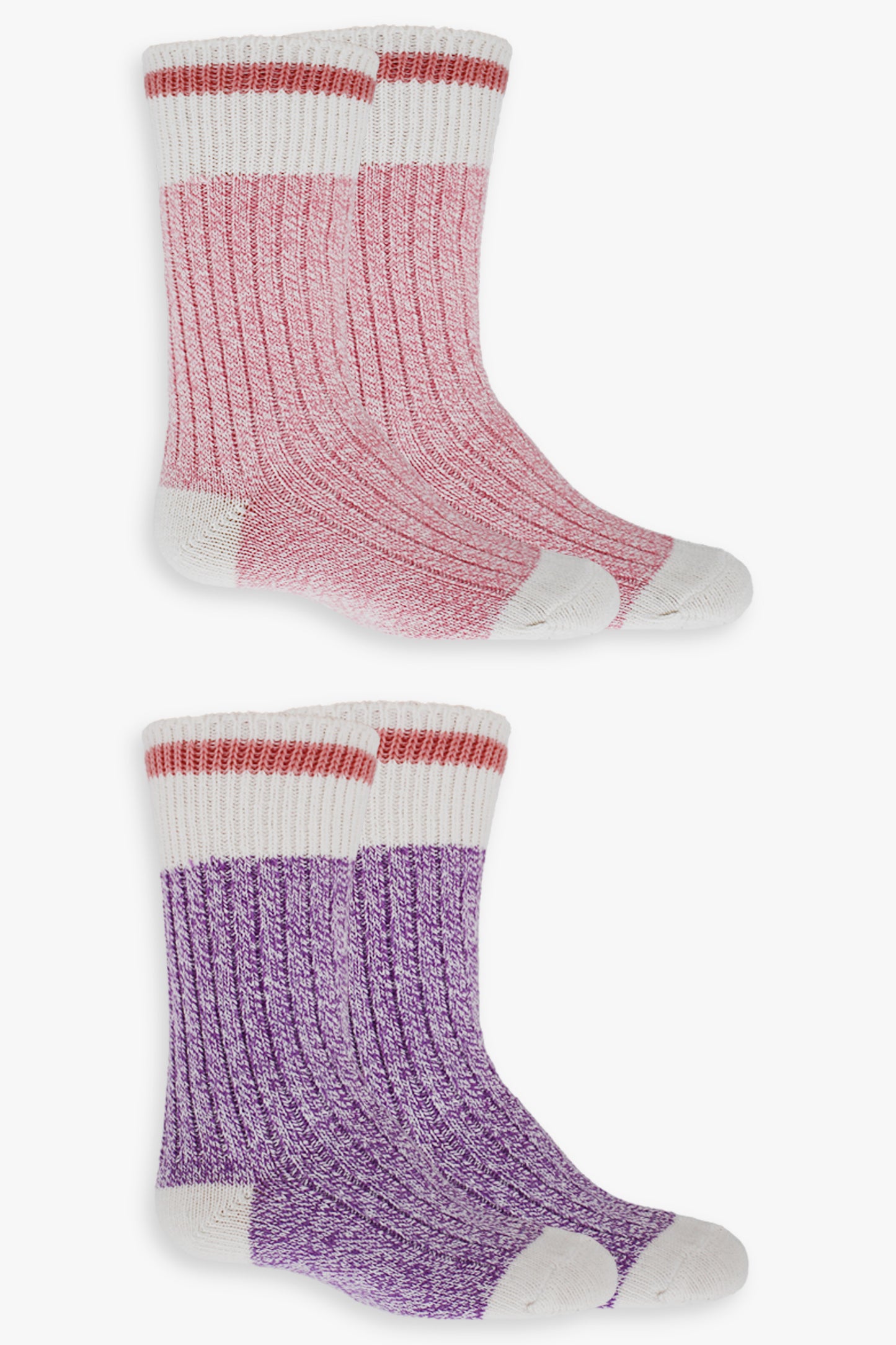 Great Northern Ribbed 2-Pack Kids Girls Boot Socks