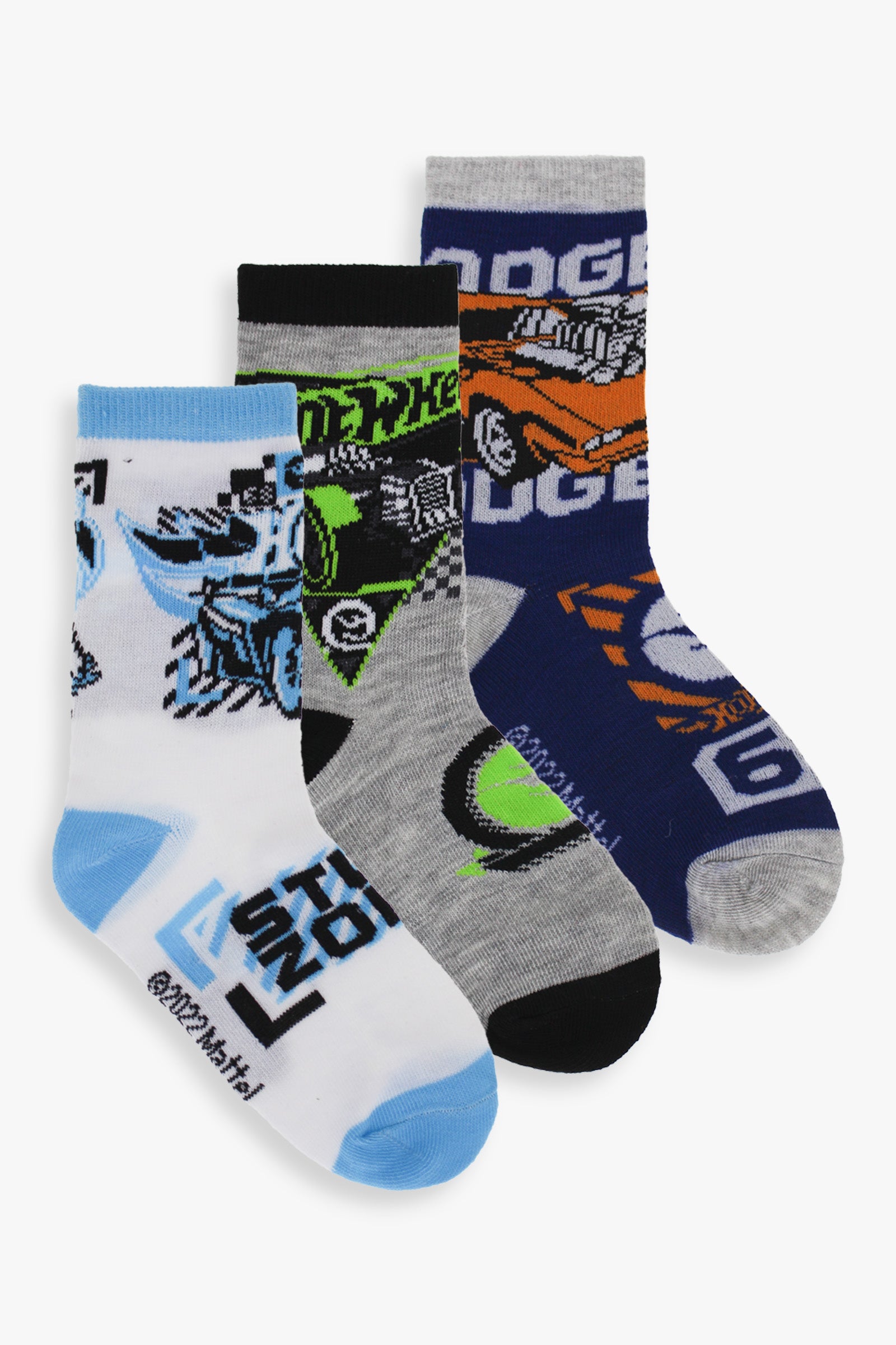 Gertex Hot Wheels Youth Boys 3-Pack Crew Socks