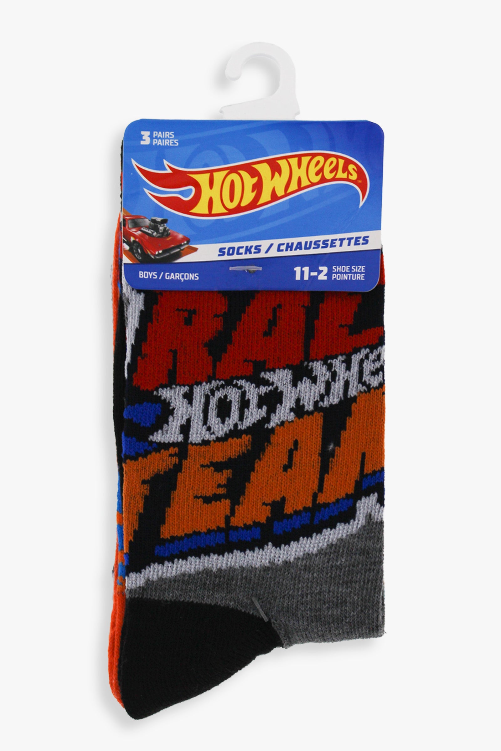 Gertex Hot Wheels Youth Boys 3-Pack Crew Socks